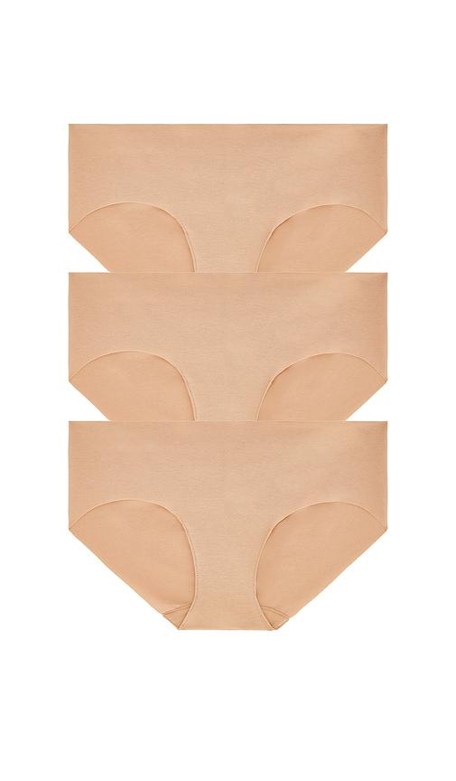 Commando Cotton Bikini 3-pack in Nude by COMMANDO