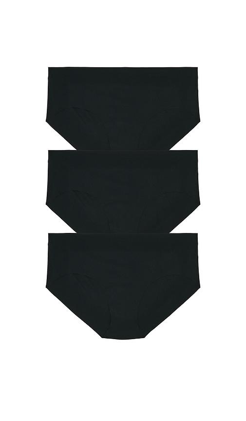 Commando Invisible Rib Bikini 3-pack in Black by COMMANDO
