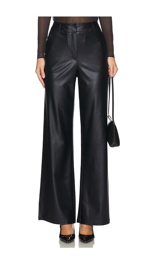 Commando Matte Metallic Wide Leg Trouser in Black by COMMANDO