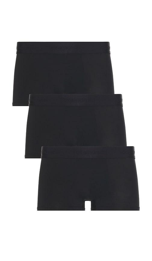 Commando Micro Modal Modern Fit 3 Pack Trunk in Black by COMMANDO