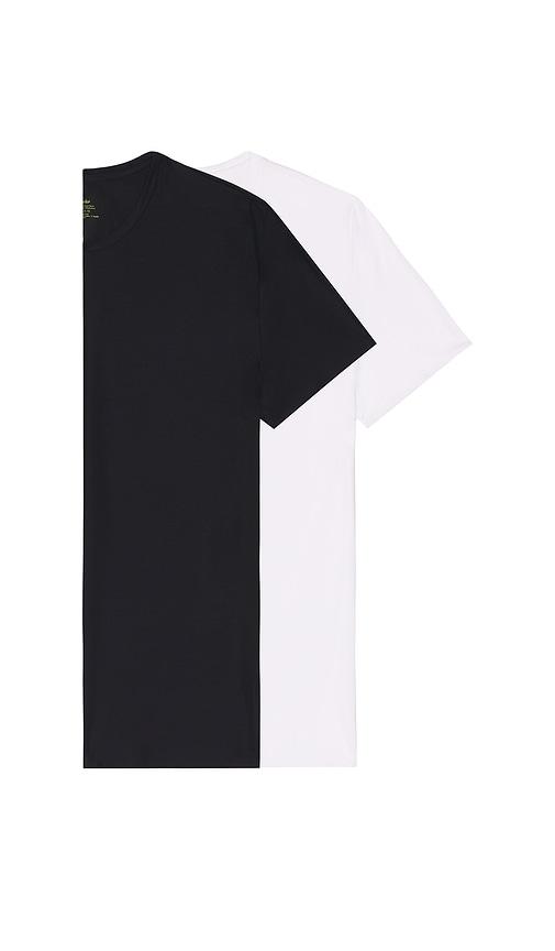 Commando Microfiber 2 Pack Crewneck Undershirt in Black by COMMANDO
