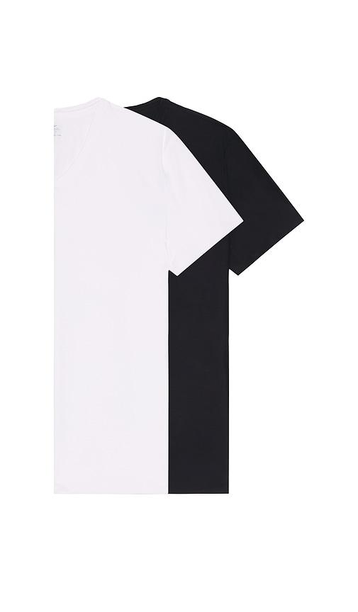 Commando Microfiber 2 Pack V-Neck Undershirt in Black by COMMANDO