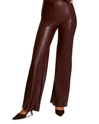 Faux Leather Wide Leg Pants by COMMANDO