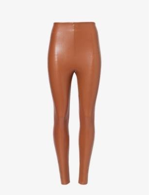 High-rise faux-leather leggings by COMMANDO