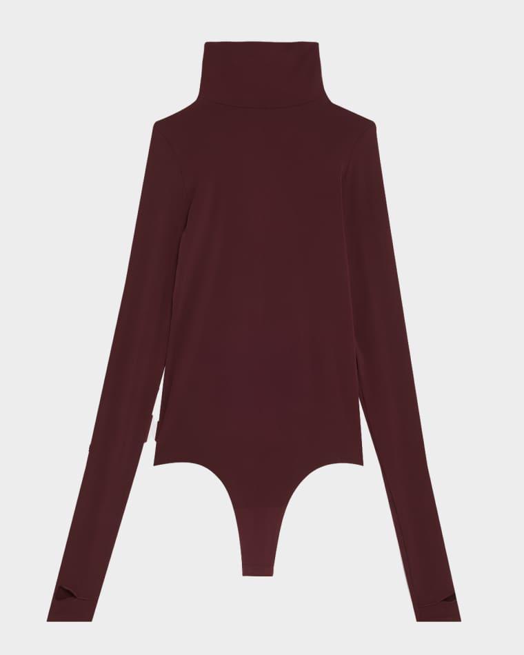 Matte Long-Sleeve Turtleneck Bodysuit by COMMANDO