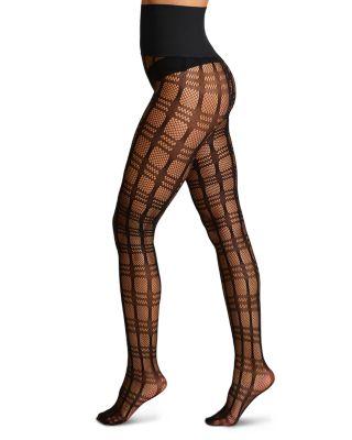 Plaid Net Tights by COMMANDO