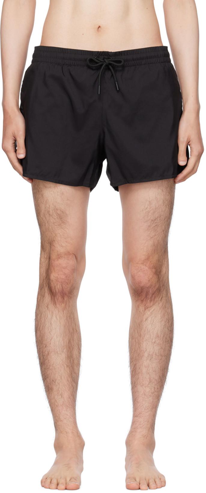 Black Short Length Swim Shorts by COMMAS