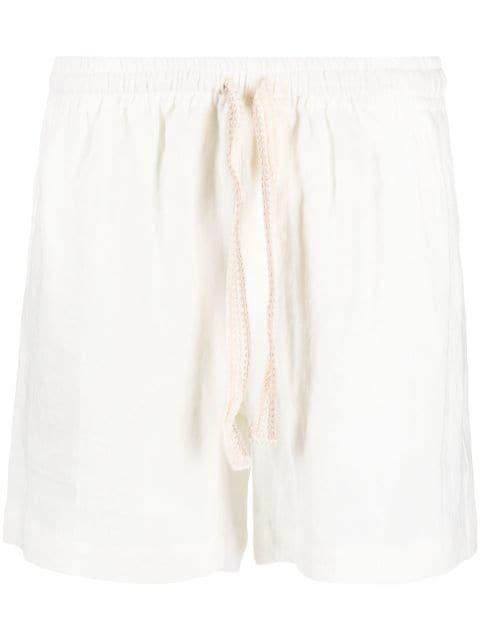 linen lounge shorts by COMMAS
