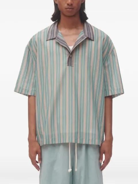 striped short-sleeve cotton shirt by COMMAS