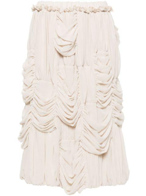 A-line ruched midi dress by COMME DES GARCONS