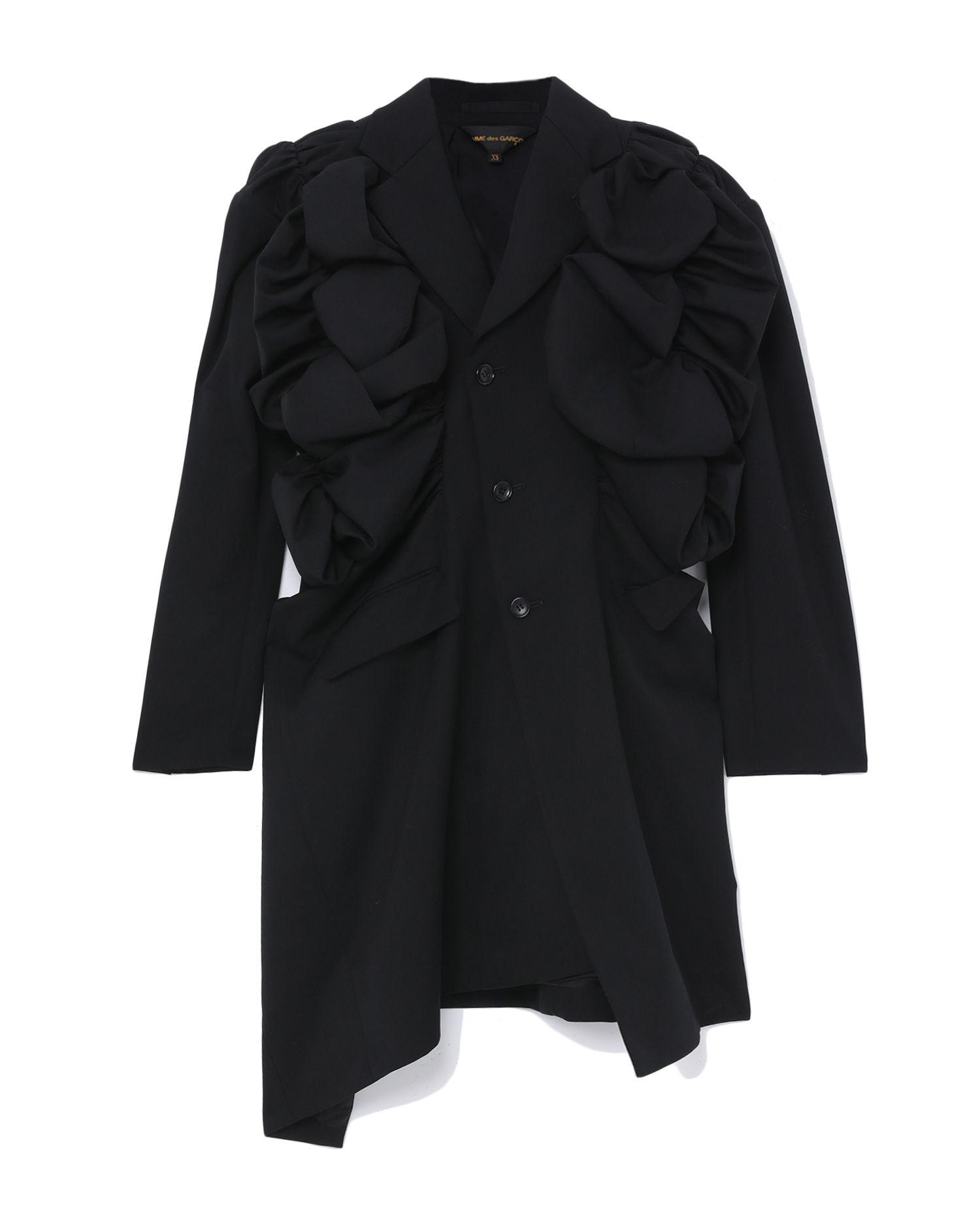 Asymmetric wool coat by COMME DES GARCONS
