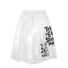 BLACK COMME DES GARÇONS - Clear Message Skirt - (Clear) by COMME DES GARCONS
