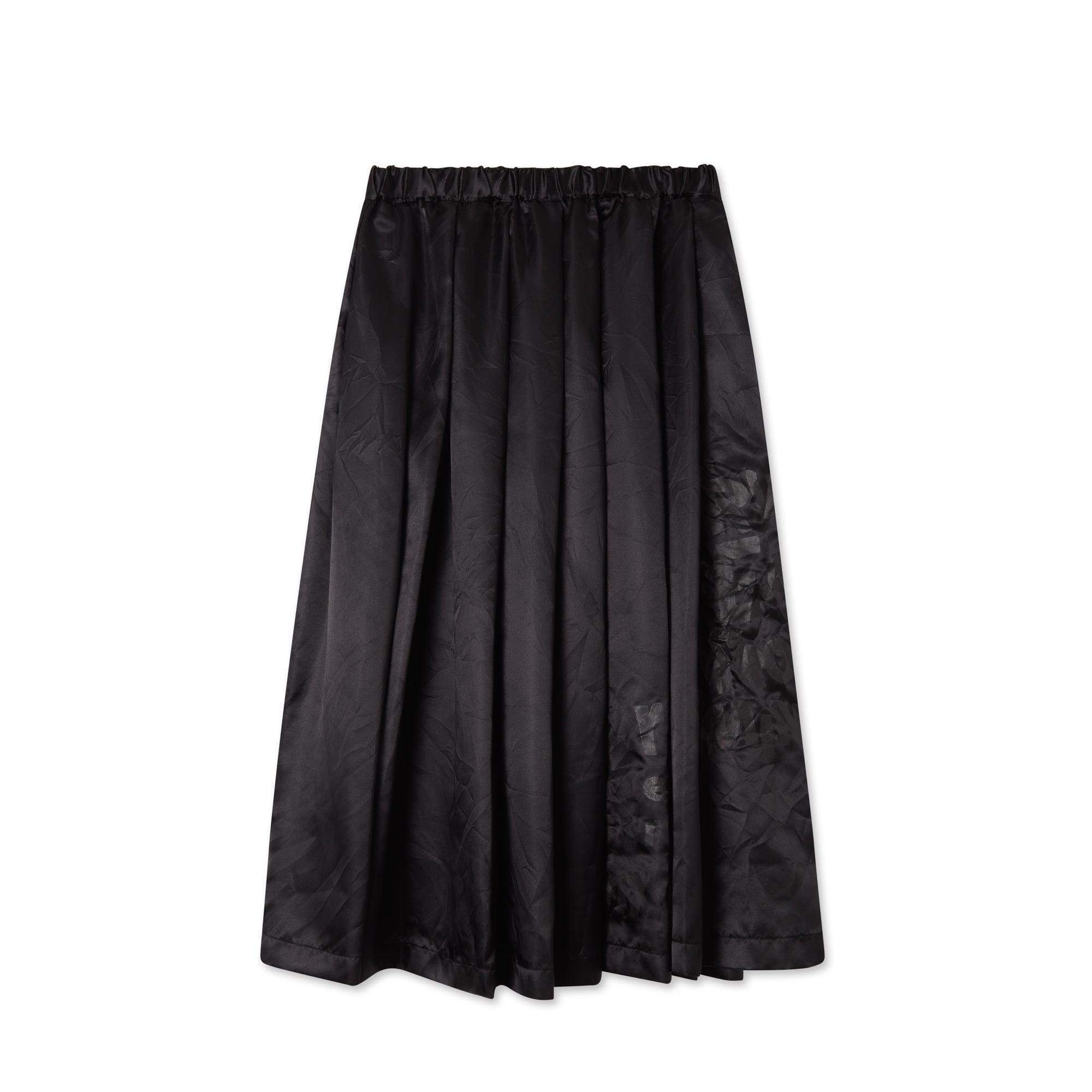 BLACK COMME DES GARÇONS - Message Print Skirt - (Black) by COMME DES GARCONS