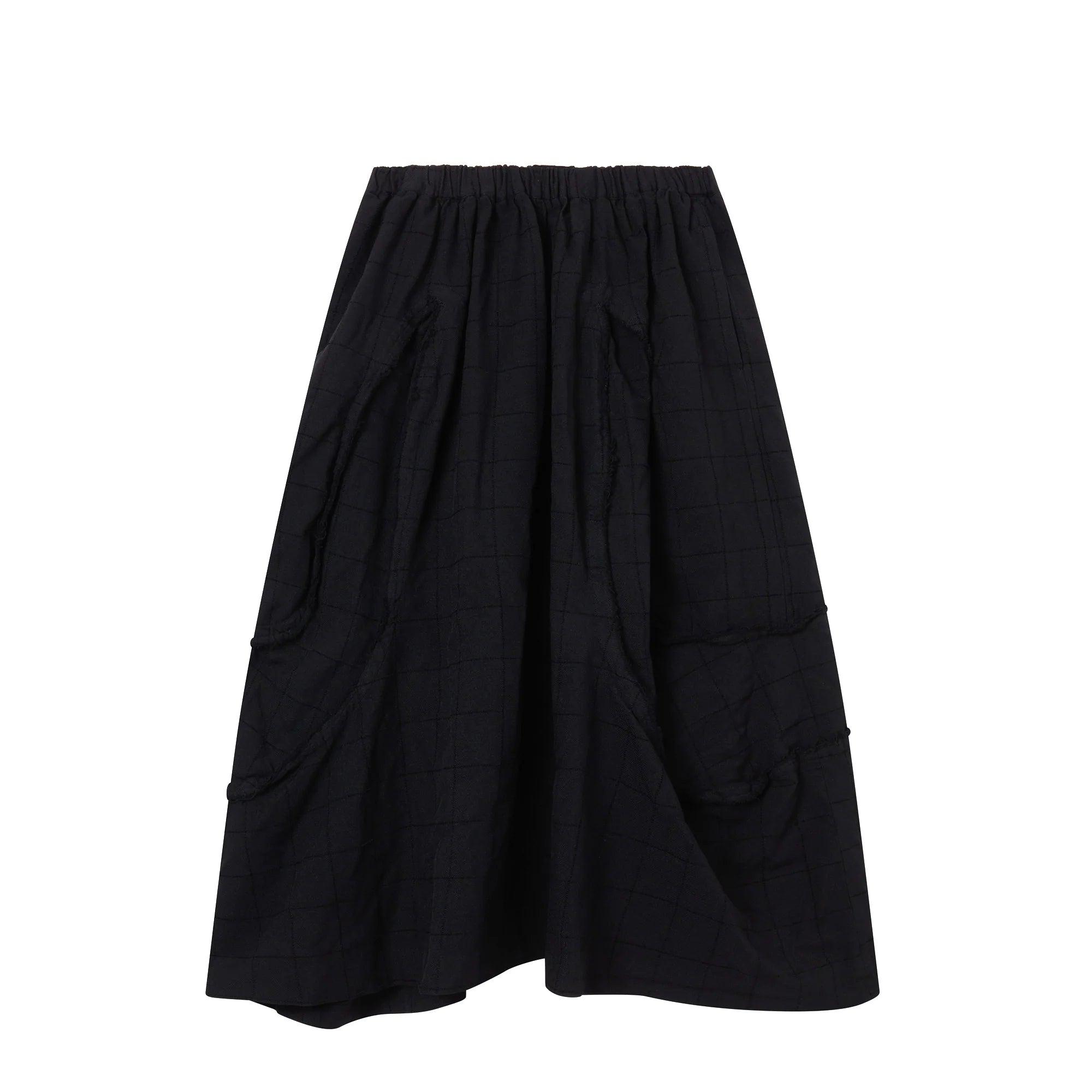 BLACK COMME DES GARÇONS - Raw Polyester Skirt - (Black) by COMME DES GARCONS