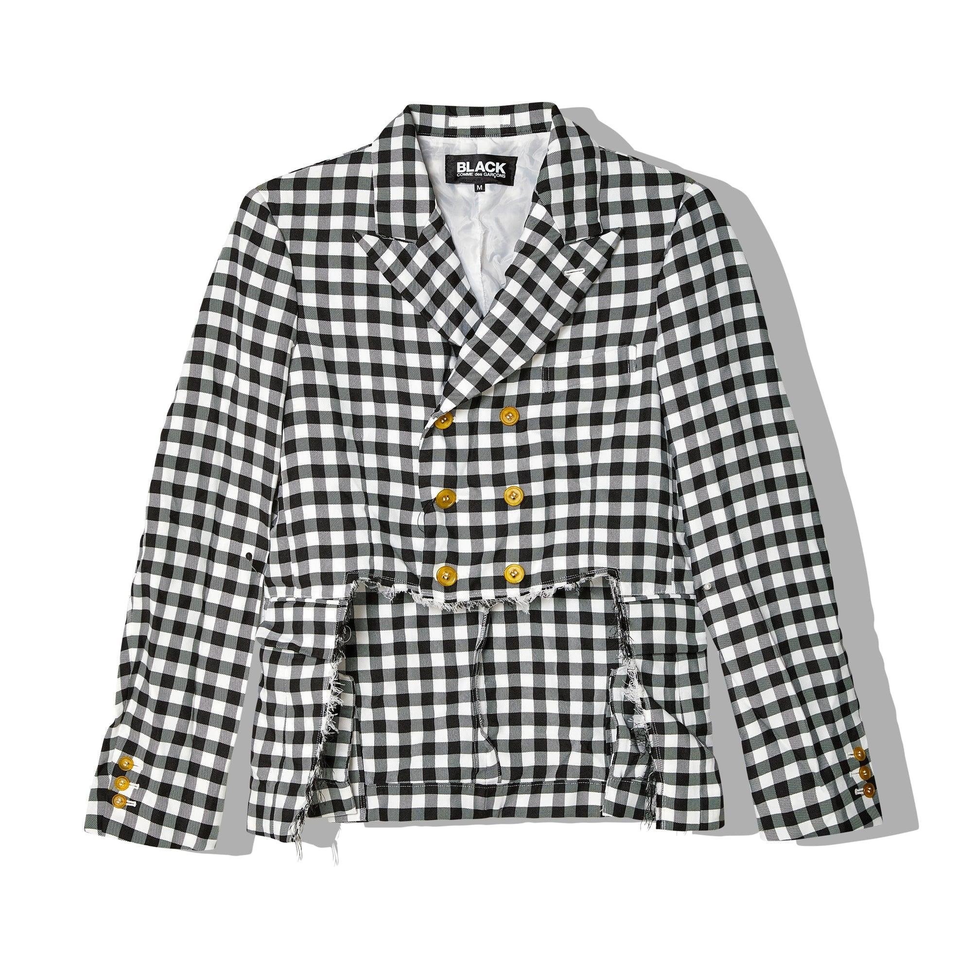 BLACK Comme Des Garçons - Checkered Double Breasted Blazer - (1 Black/White) by COMME DES GARCONS