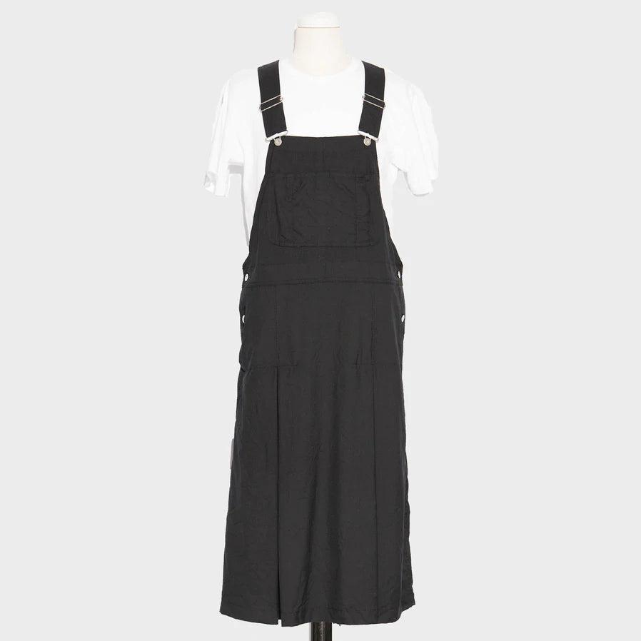 BLACK Comme des Garçons Pleat Skirt Dungarees (Black) by COMME DES GARCONS