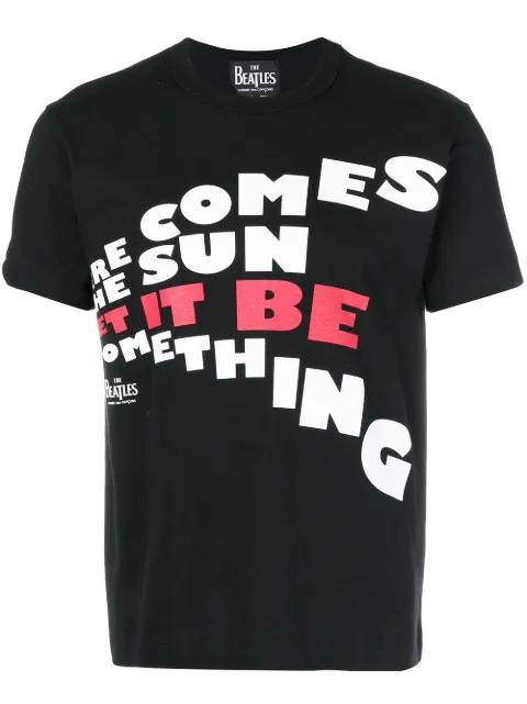 Beatles lyrics print T-shirt by COMME DES GARCONS