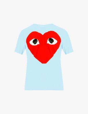 Big Heart cotton-jersey T-shirt by COMME DES GARCONS