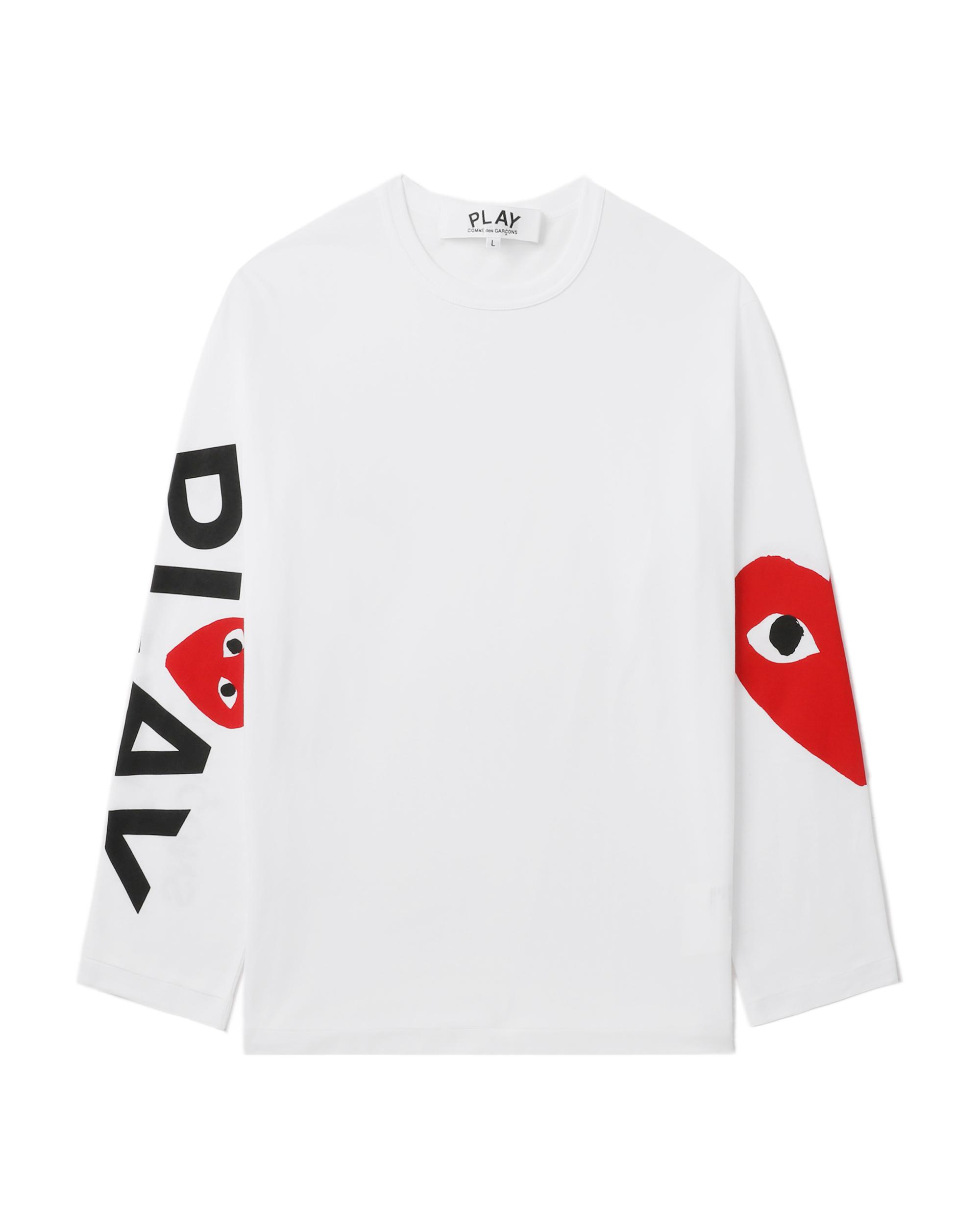 Big heart long sleeves tee by COMME DES GARCONS