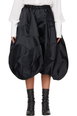 Black Bubble Satin Midi Skirt by COMME DES GARCONS Black Bubble Satin Midi Skirt by COMME DES GARCONS