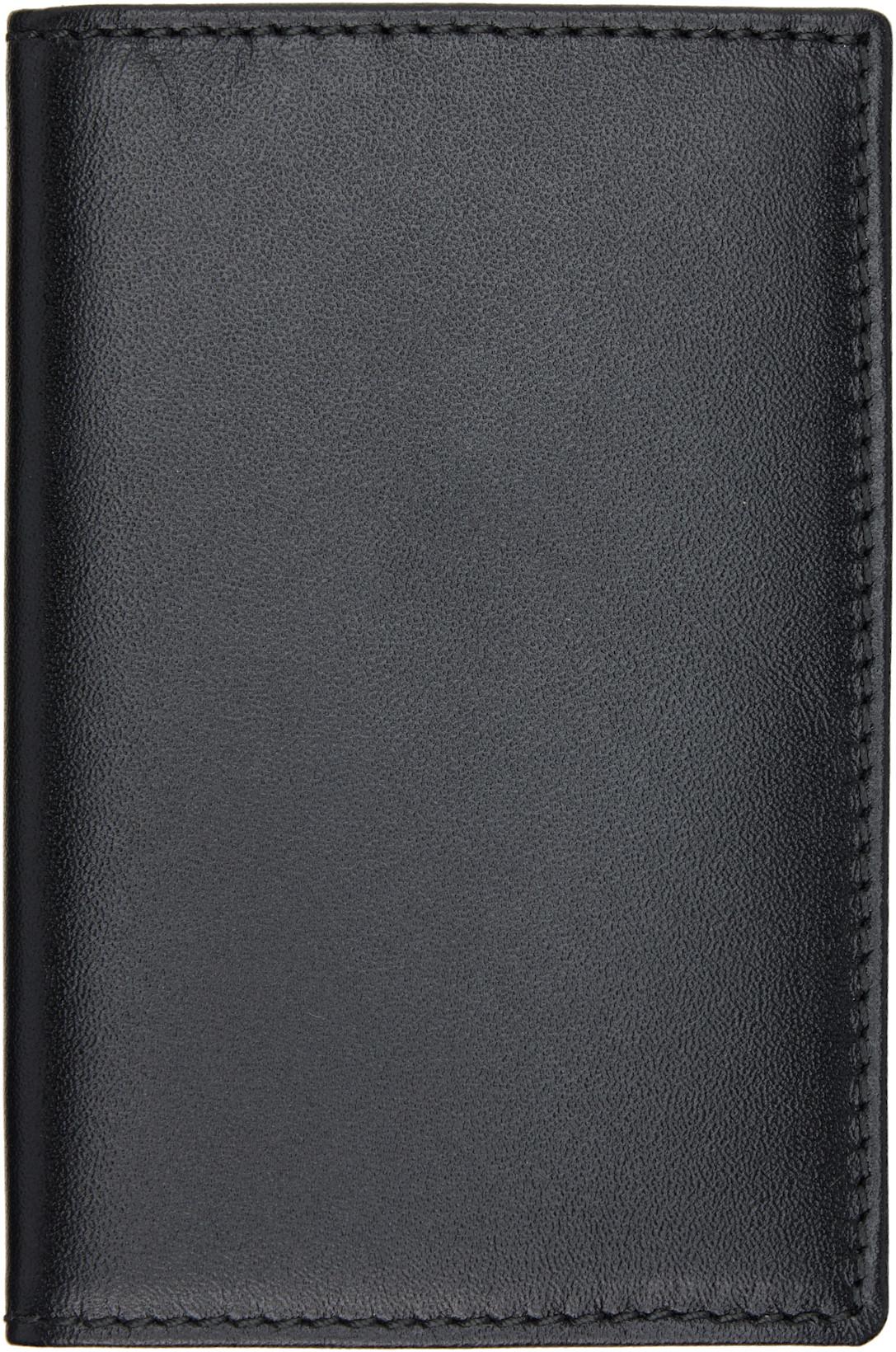 Black Classic Leather Line Wallet by COMME DES GARCONS