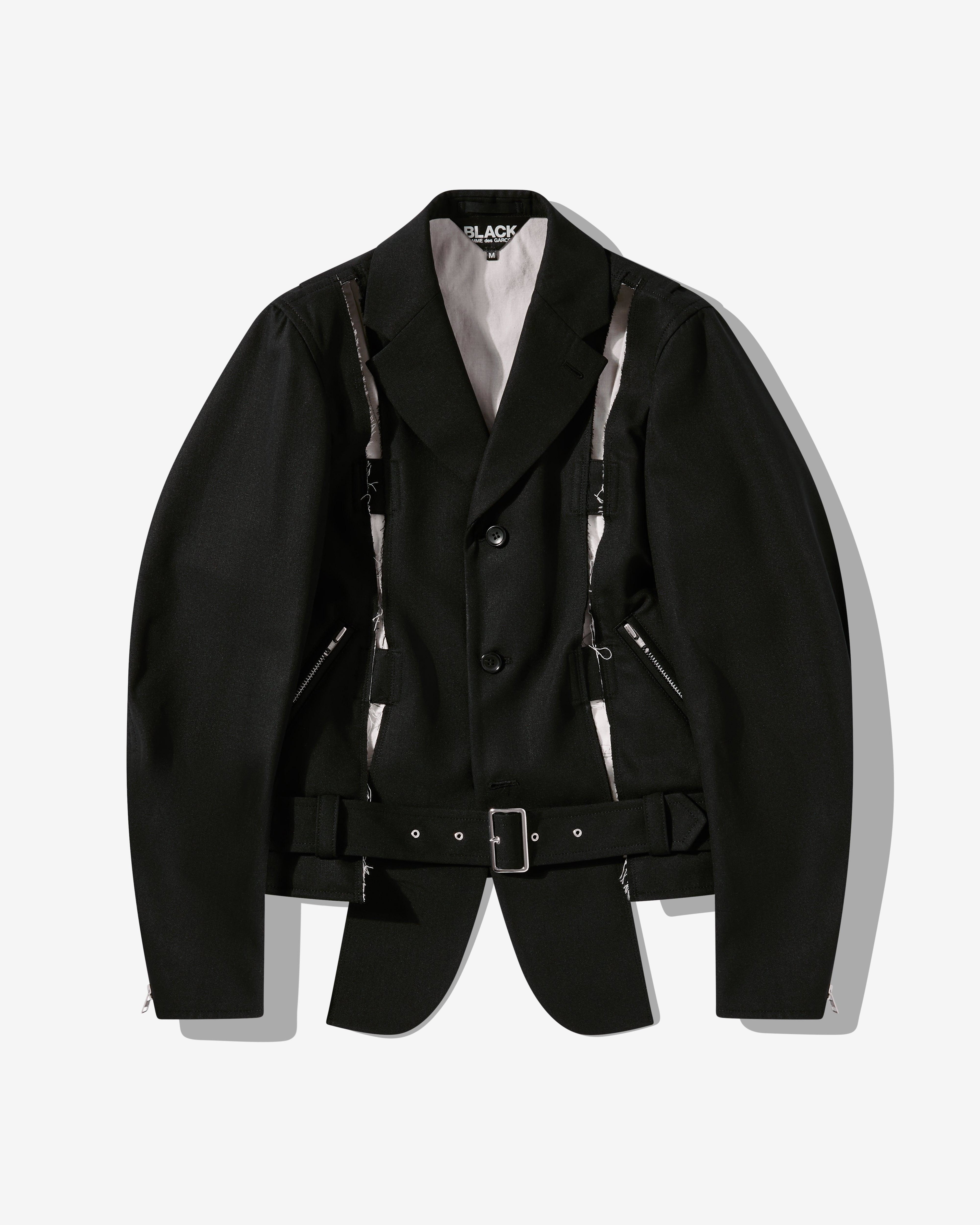 Black Comme Des Garçons - Cut Out Buckle Detail Jacket - (Black) by COMME DES GARCONS
