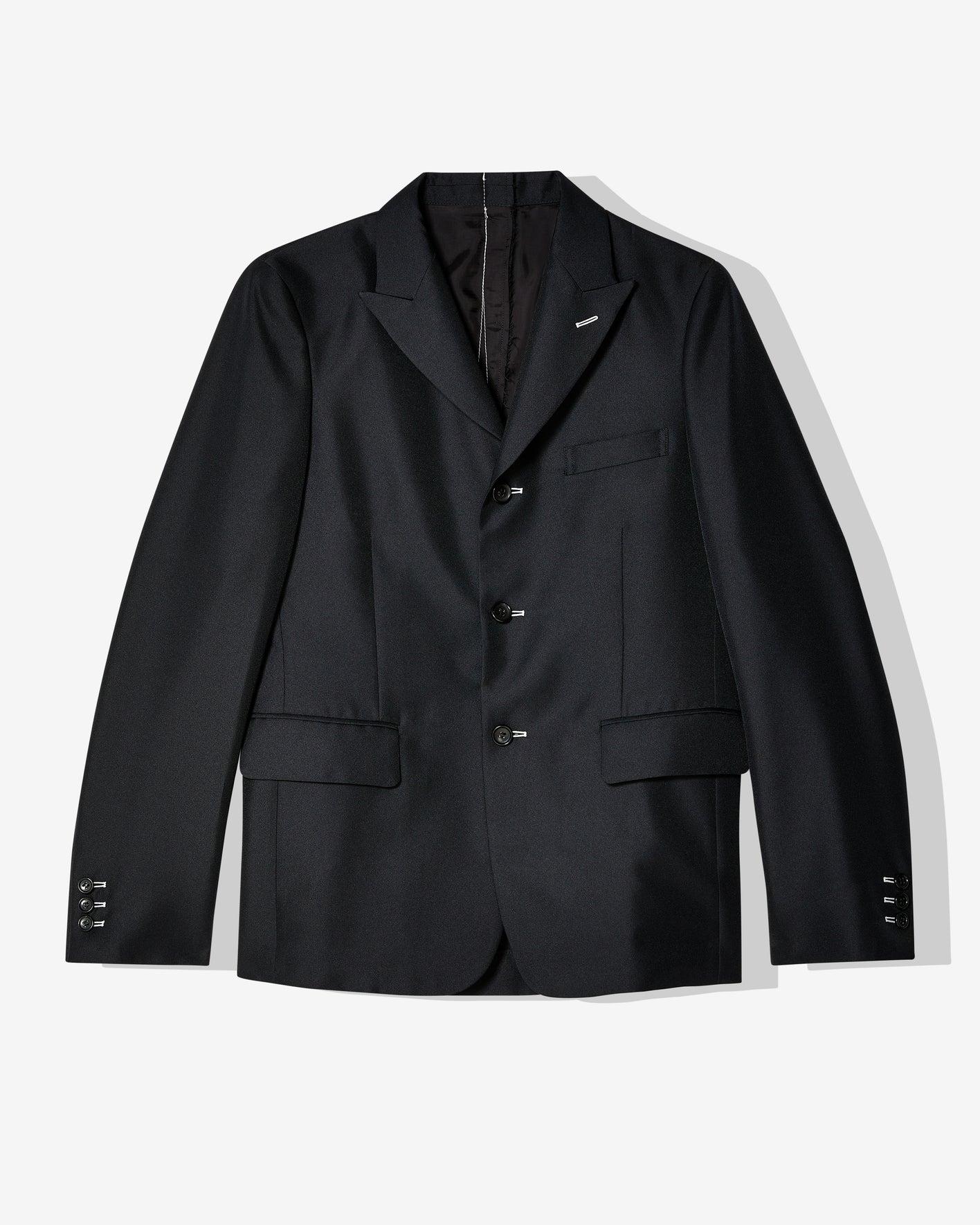 Black Comme Des Garçons - Cut-Out Jacket - (1 Black/White) by COMME DES GARCONS