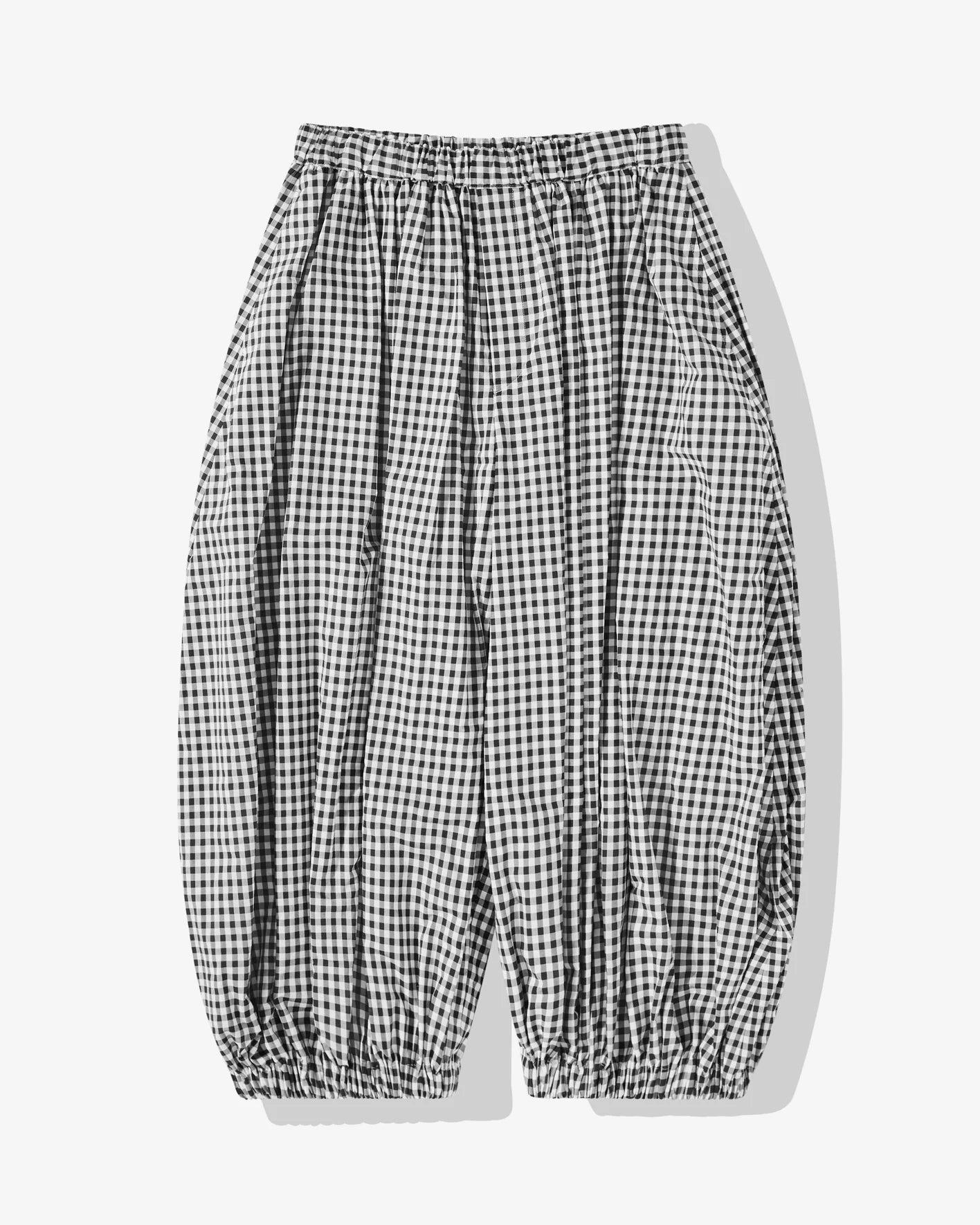 Black Comme Des Garçons - Gingham Check Wide Leg Pant - (Black/White) by COMME DES GARCONS