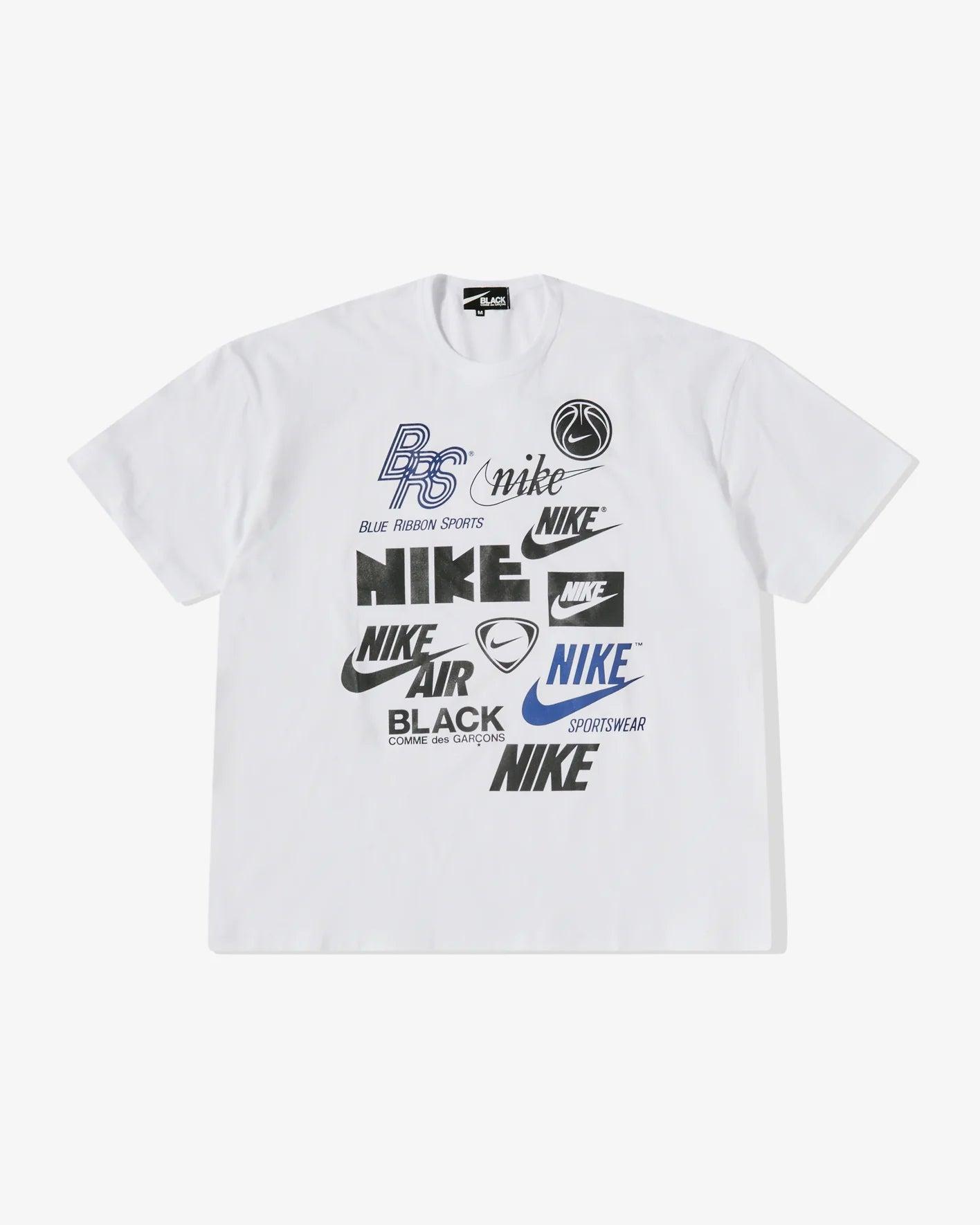 Black Comme Des Garçons - Nike Oversized Logo T-Shirt - (White) by COMME DES GARCONS