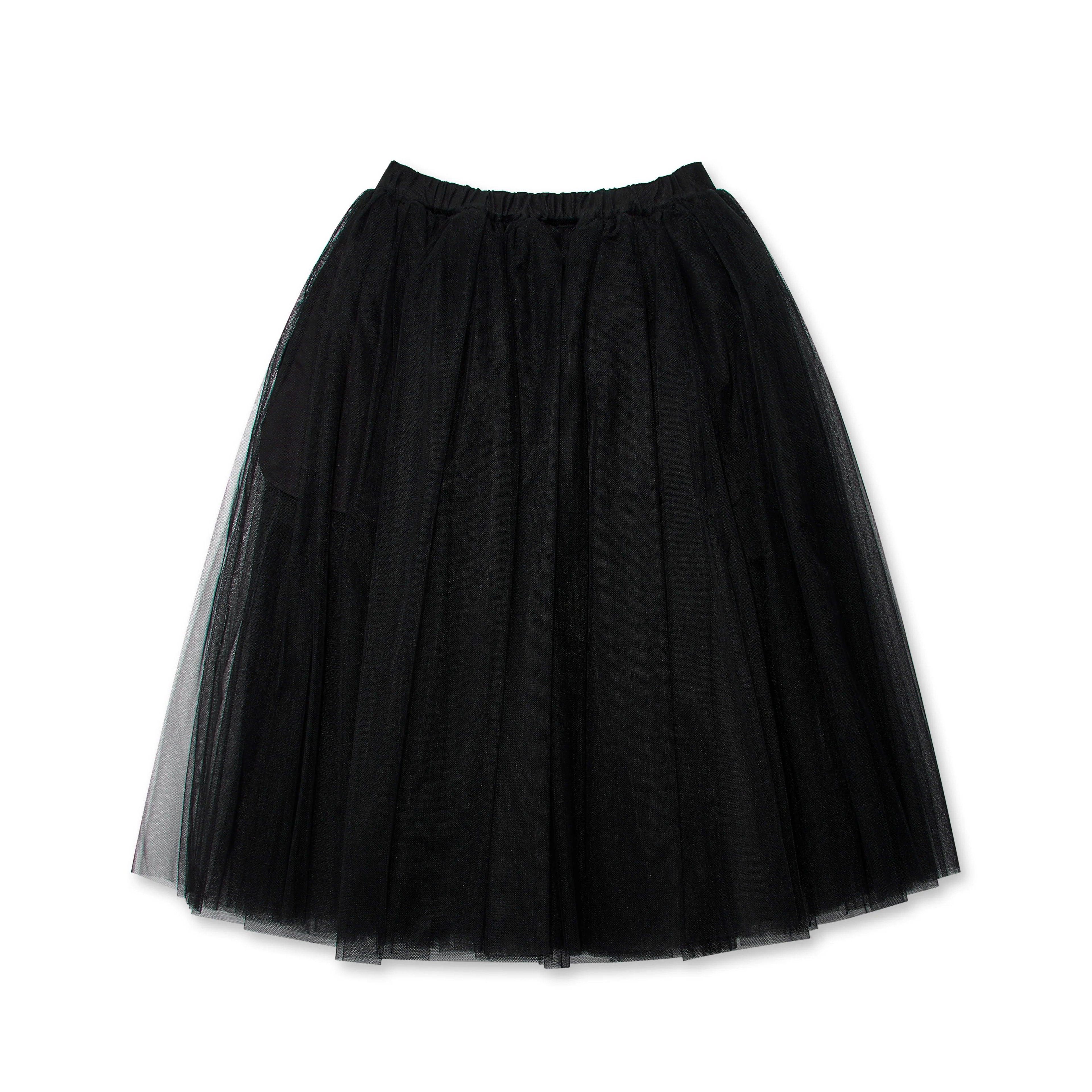 Black Comme Des Garçons - Nylon Tulle Skirt - (Black) by COMME DES GARCONS