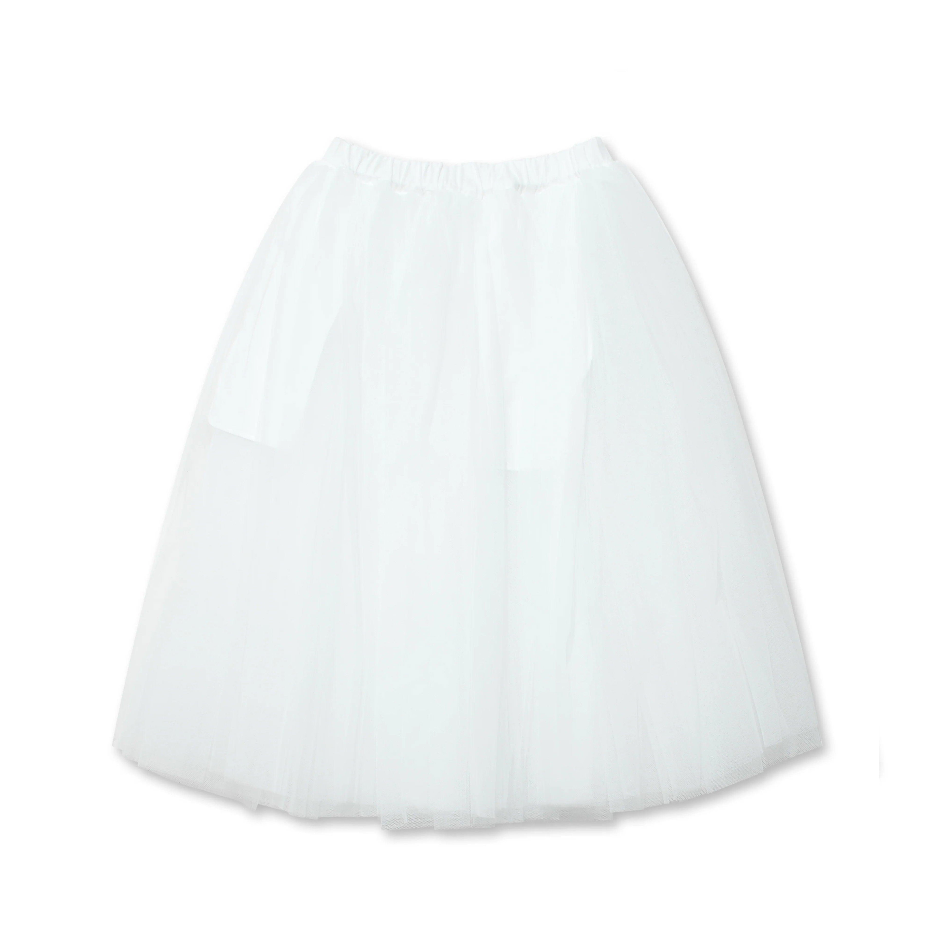 Black Comme Des Garçons - Nylon Tulle Skirt - (White) by COMME DES GARCONS