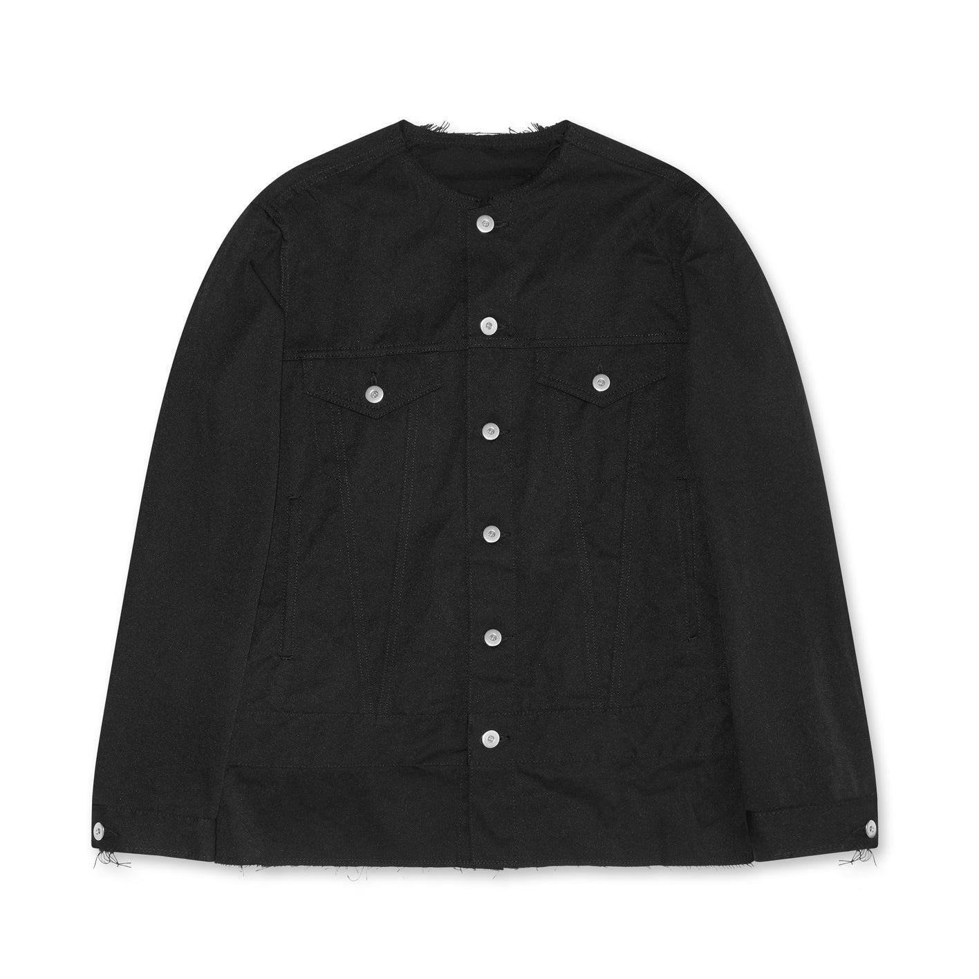 Black Comme Des Garçons - Polyester Drill Jacket - (Black) by COMME DES GARCONS