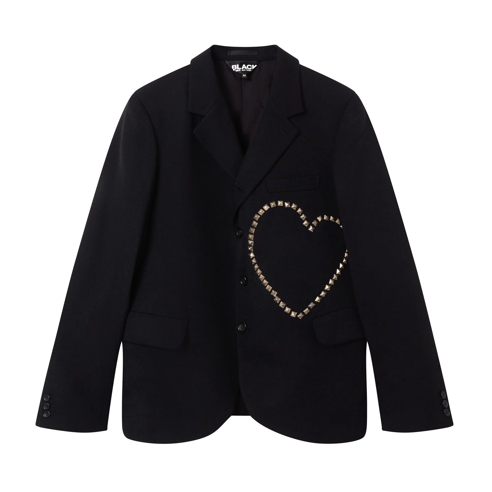 Black Comme Des Garçons - Studded Wool Jacket - (Black) by COMME DES GARCONS
