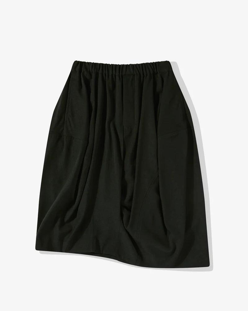 Black Comme Des Garçons - Wool Gabardine Skirt - (Black) by COMME DES GARCONS
