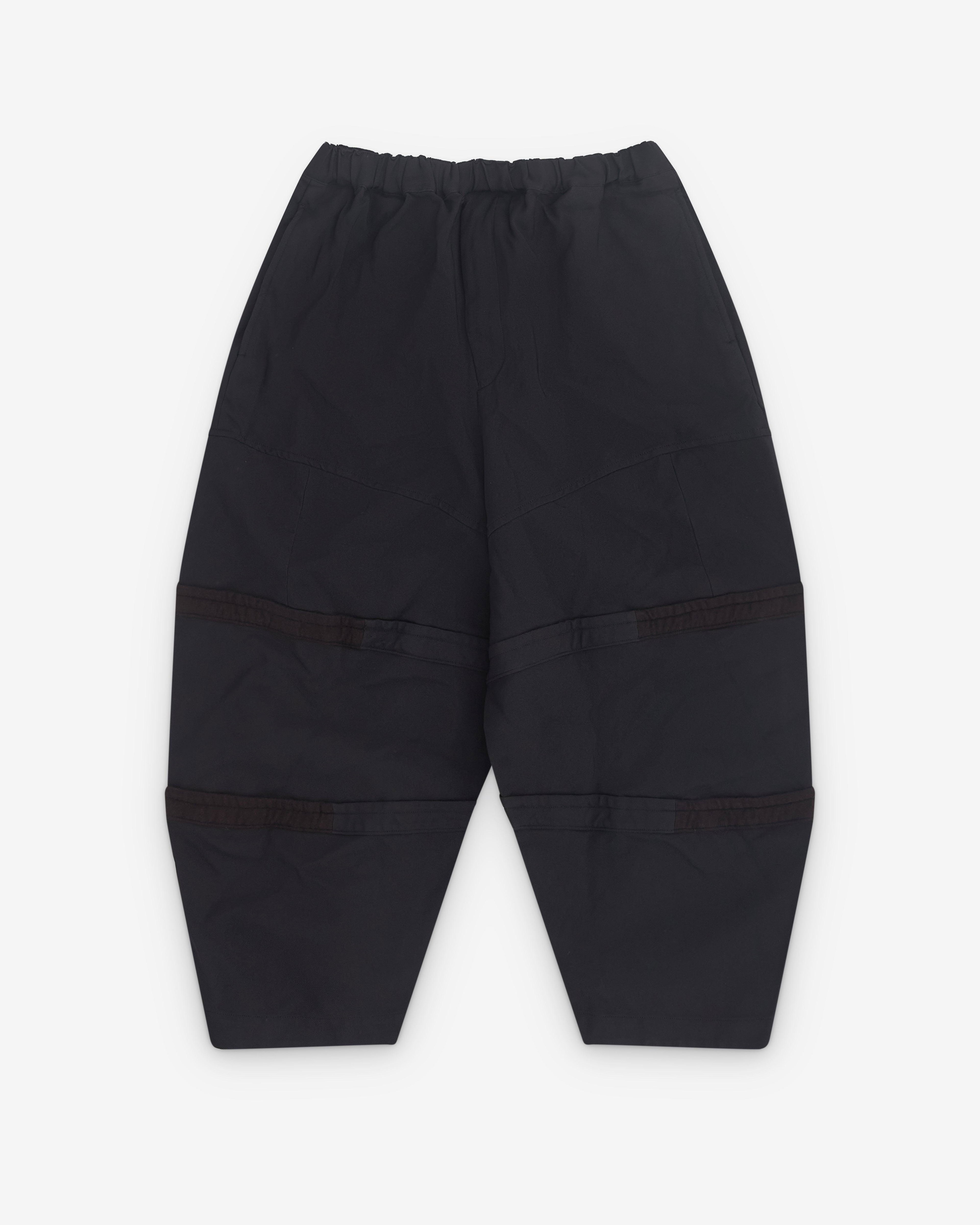 Black Comme des Garçons - Barrel Leg Trousers - (Black) by COMME DES GARCONS