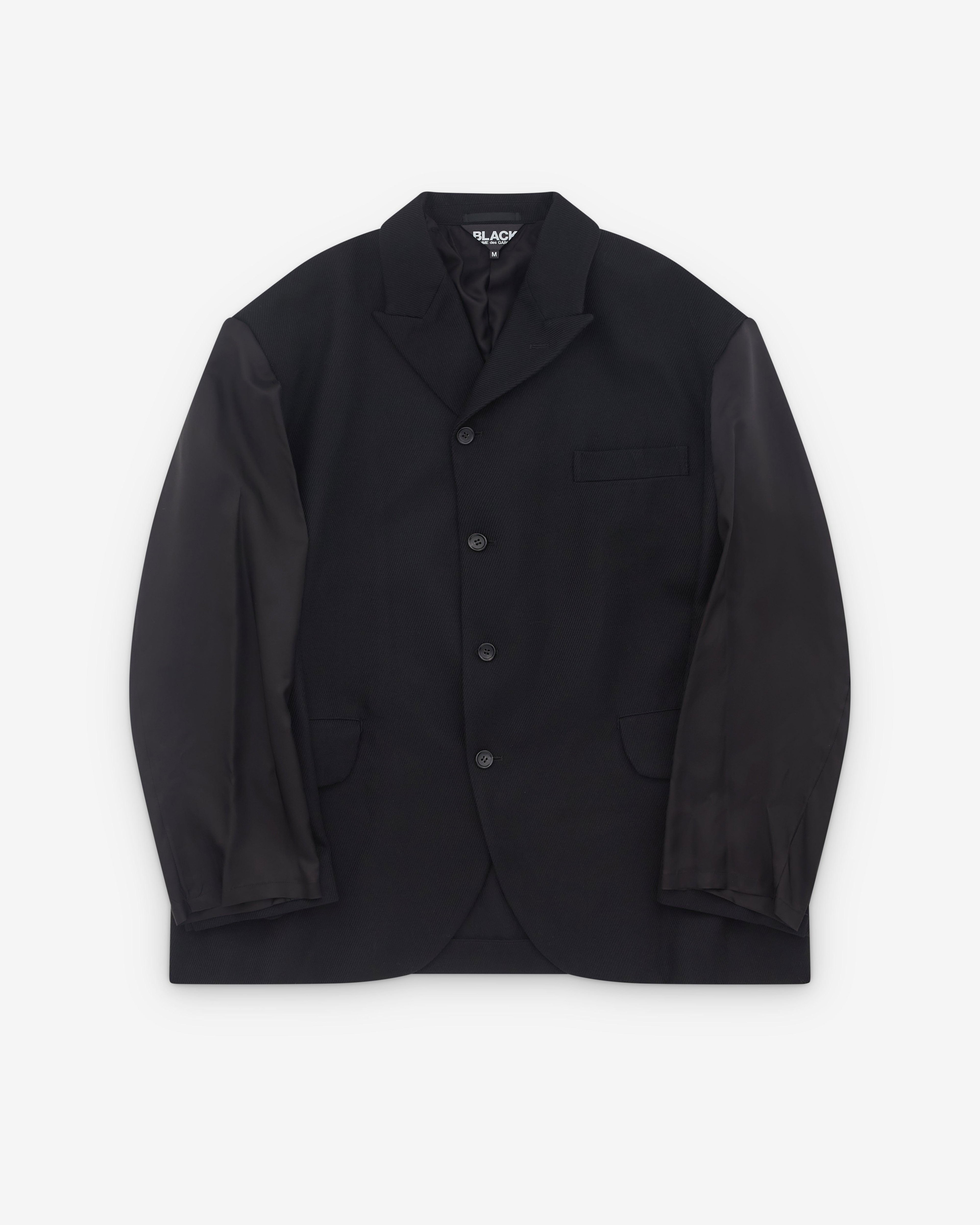 Black Comme des Garçons - Contrast Sleeve Blazer - (Black) by COMME DES GARCONS