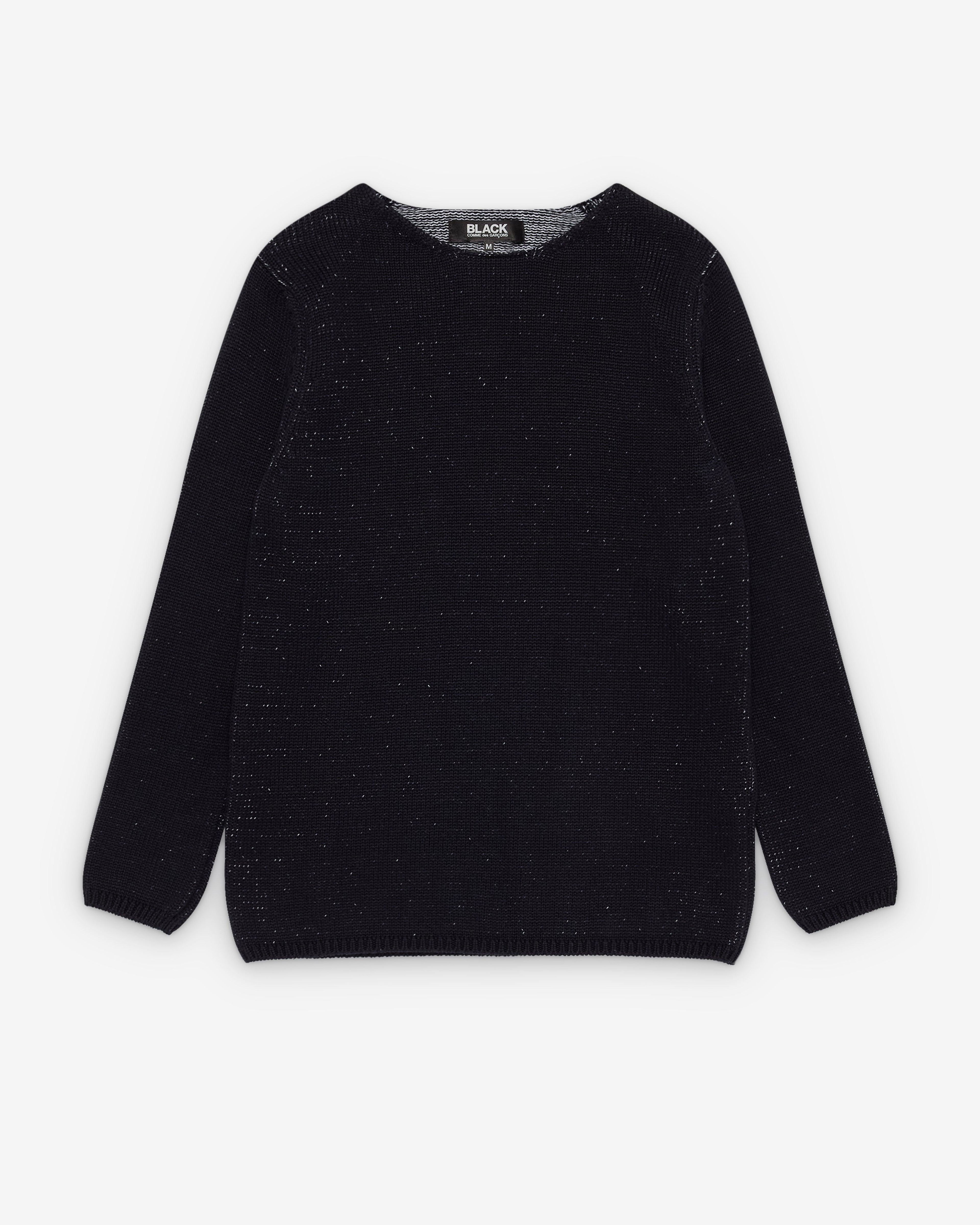 Black Comme des Garçons - Denim Knit Sweater - (Deep Indigo) by COMME DES GARCONS