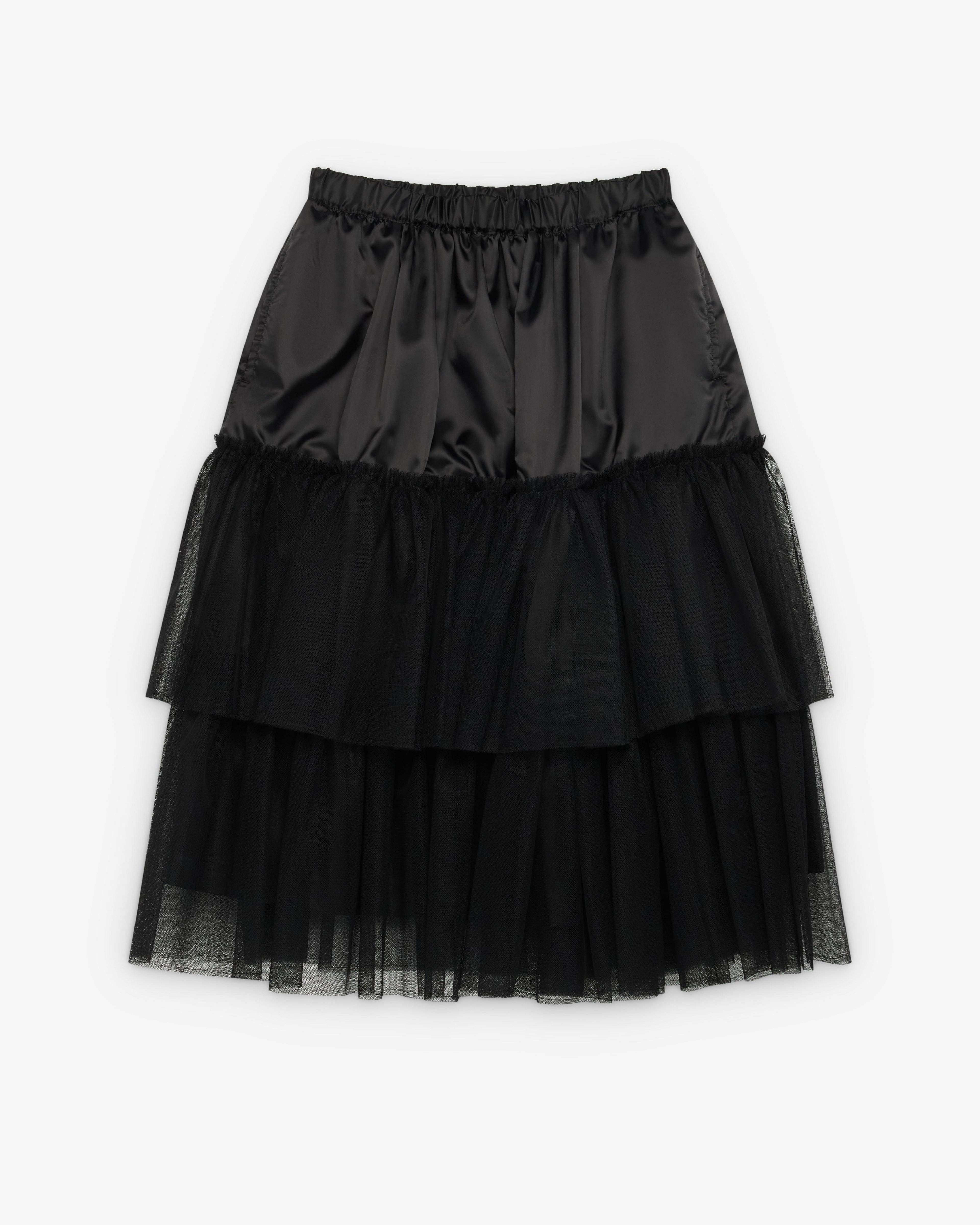 Black Comme des Garçons - Men's Drawstring Ruffle Skirt - (Black) by COMME DES GARCONS
