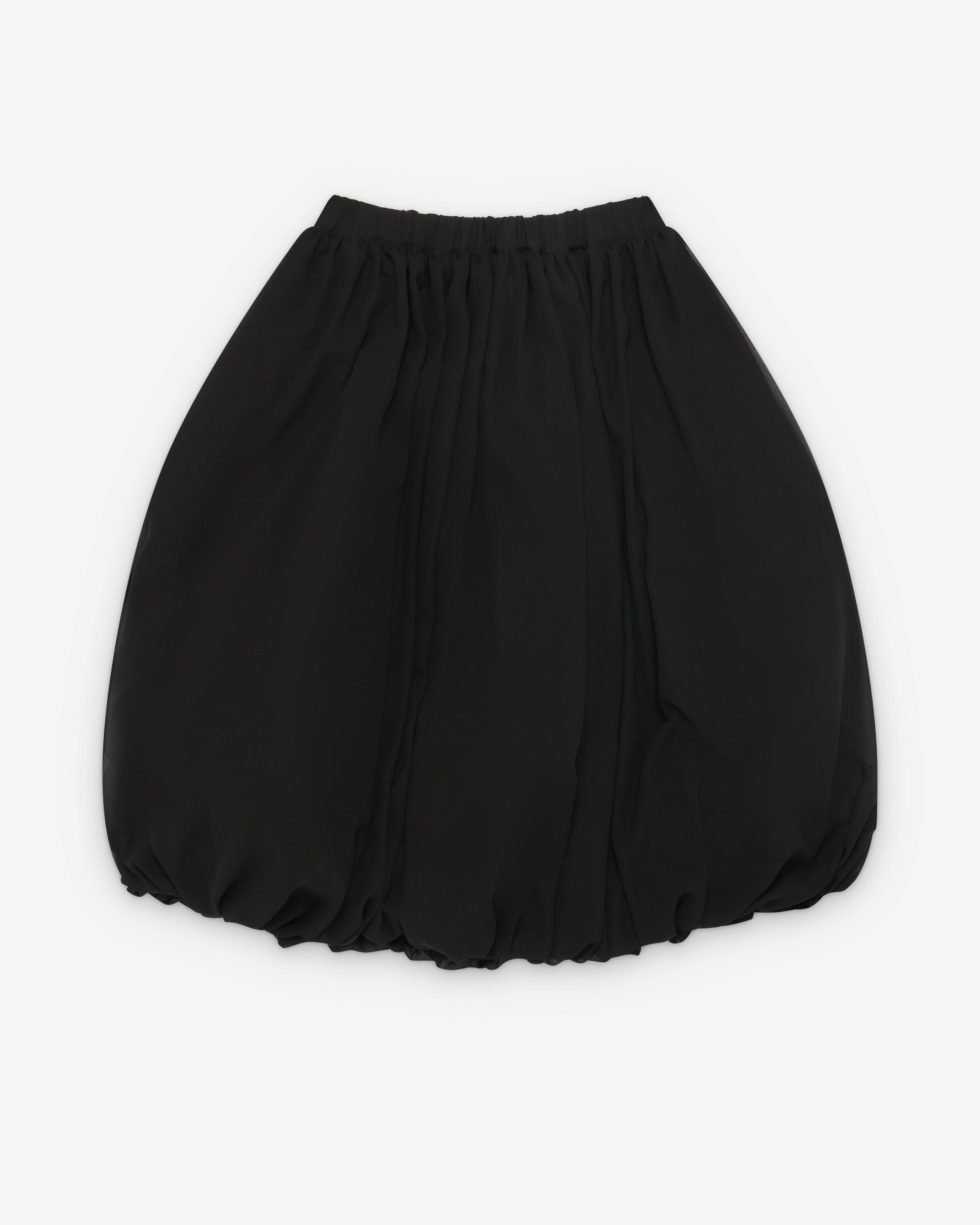 Black Comme des Garçons - Men's Georgette Skirt - (Black) by COMME DES GARCONS