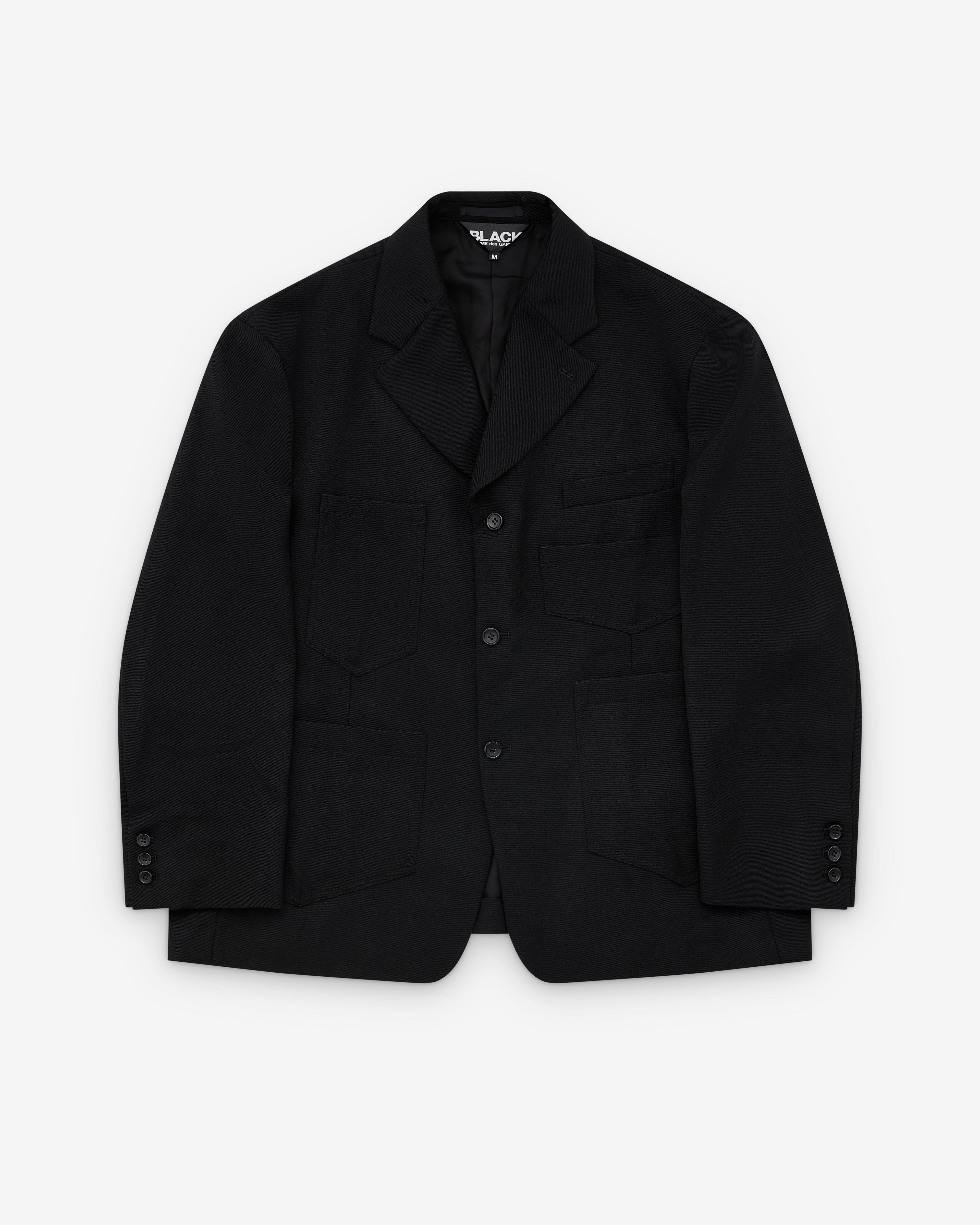 Black Comme des Garçons - Patch Pocket Blazer - (Black) by COMME DES GARCONS