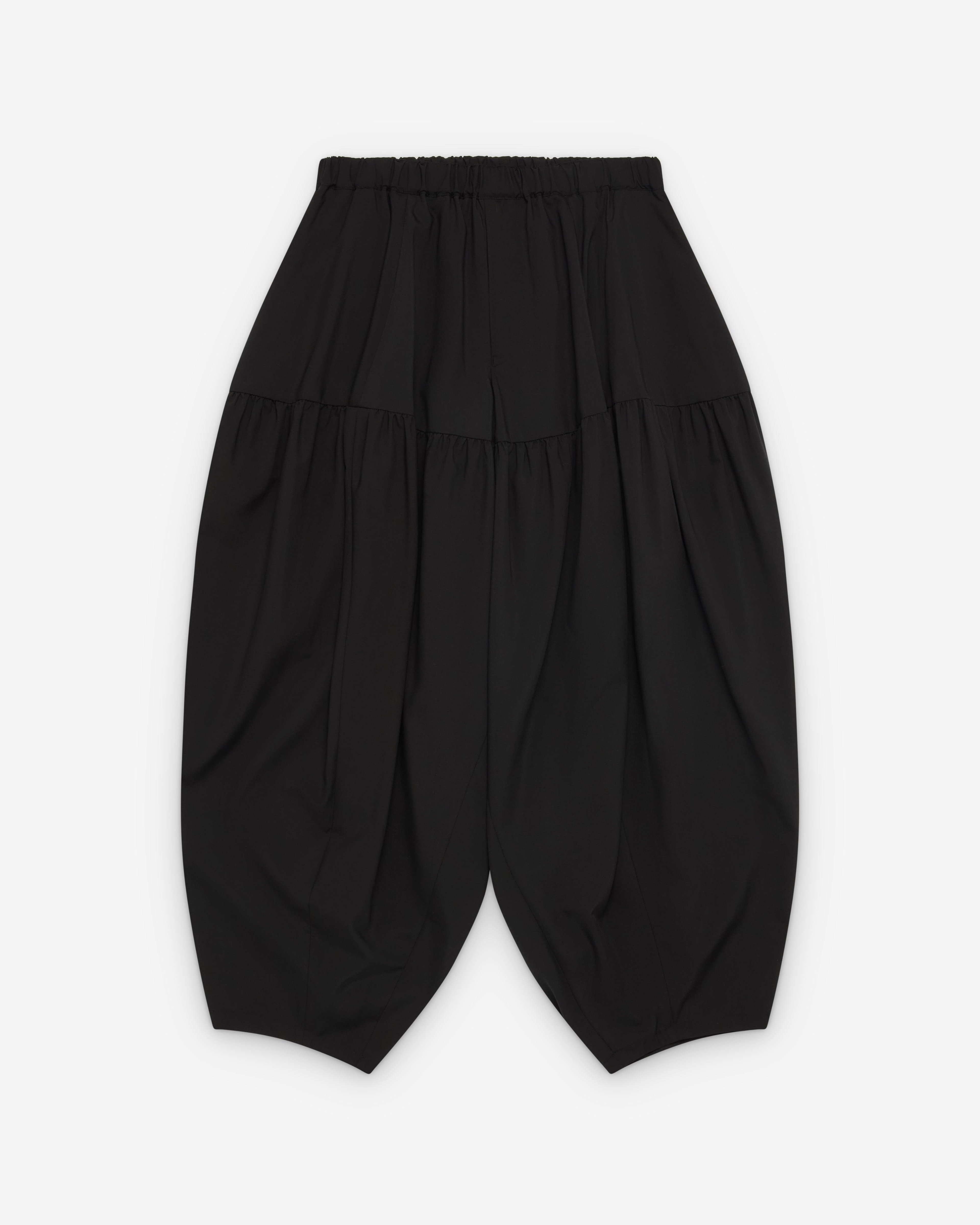 Black Comme des Garçons - Pleated Balloon Trousers - (Black) by COMME DES GARCONS