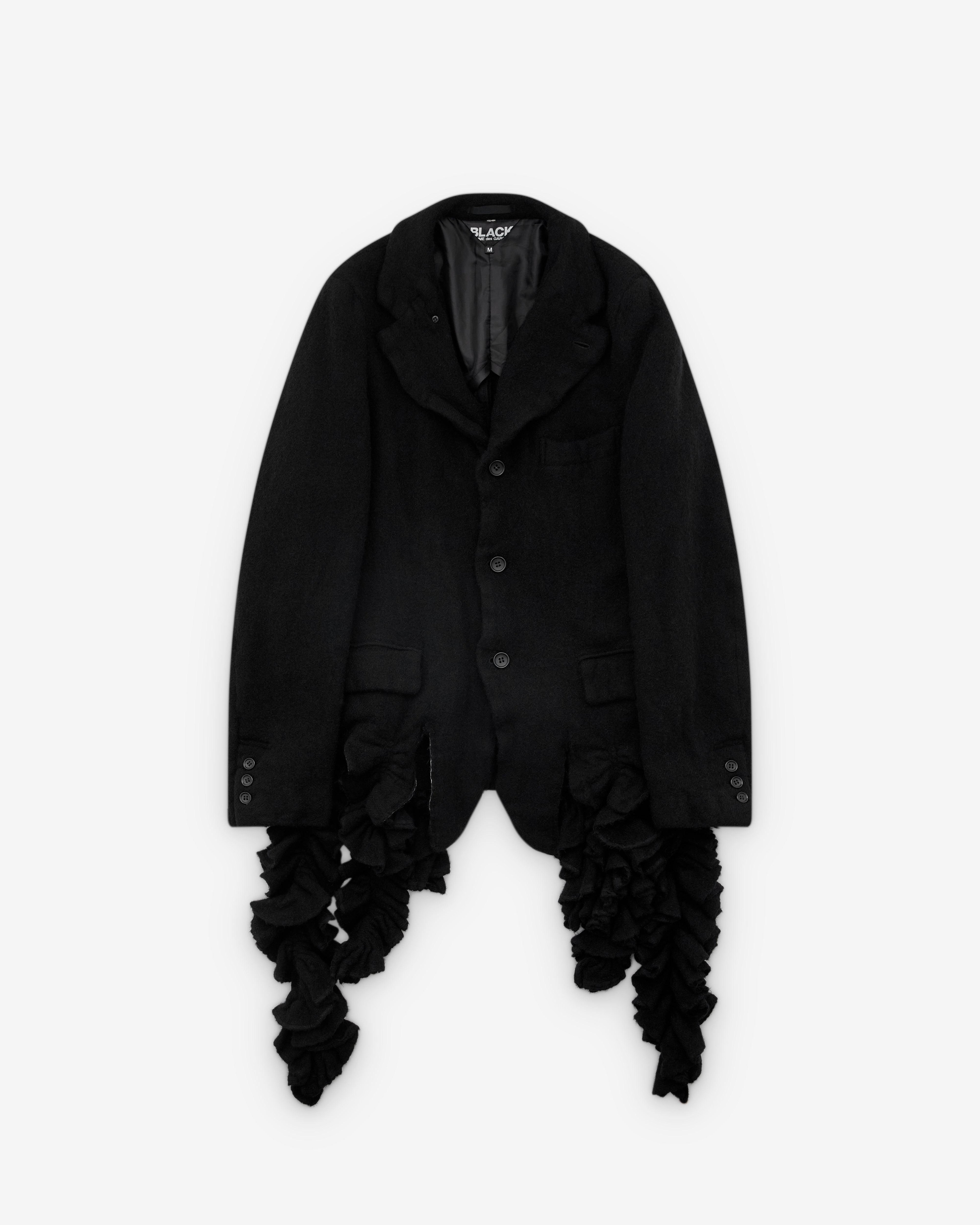 Black Comme des Garçons - Point Collar Wool Blazer - (Black) by COMME DES GARCONS