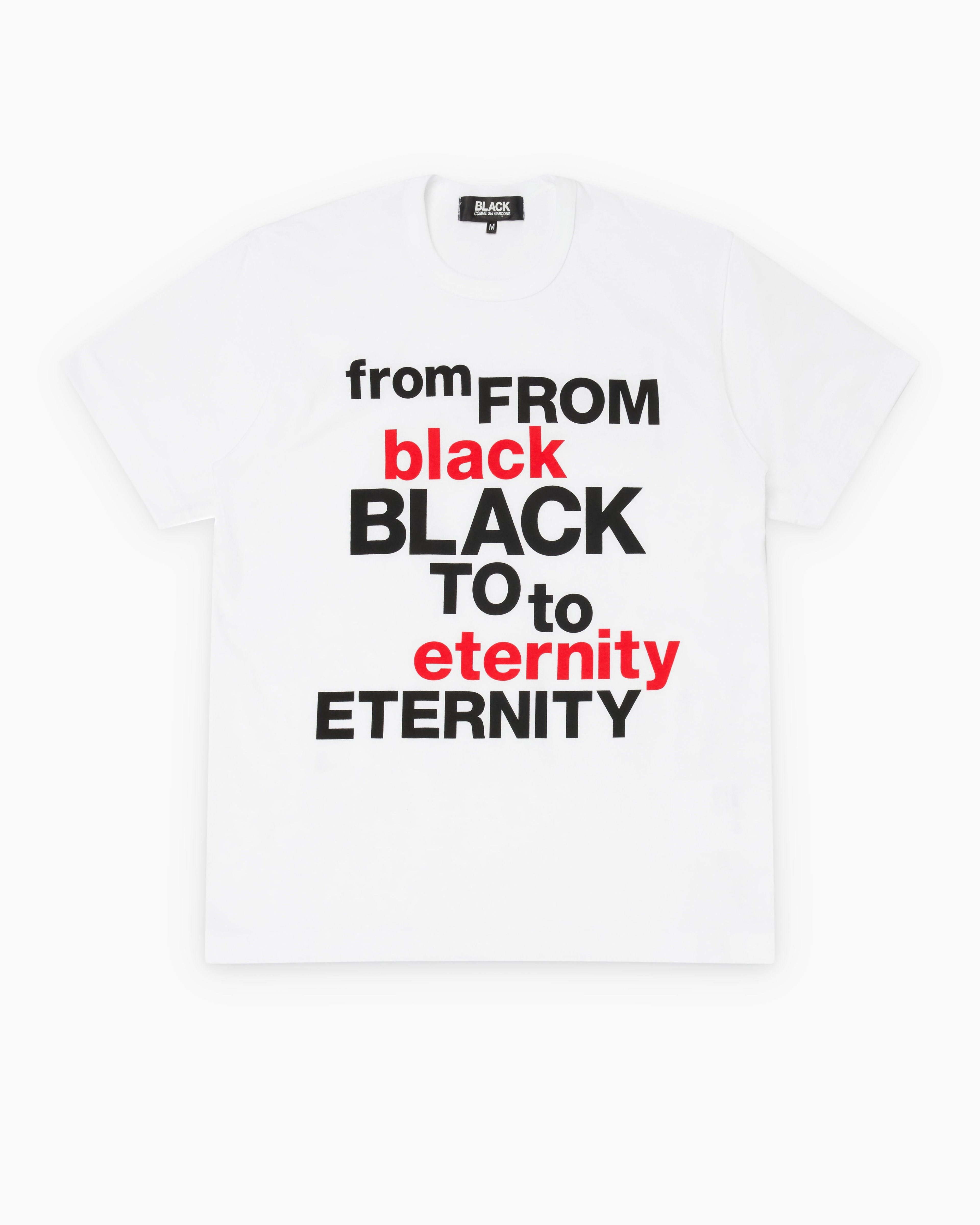 Black Comme des Garçons - Print T-Shirt - (White) by COMME DES GARCONS