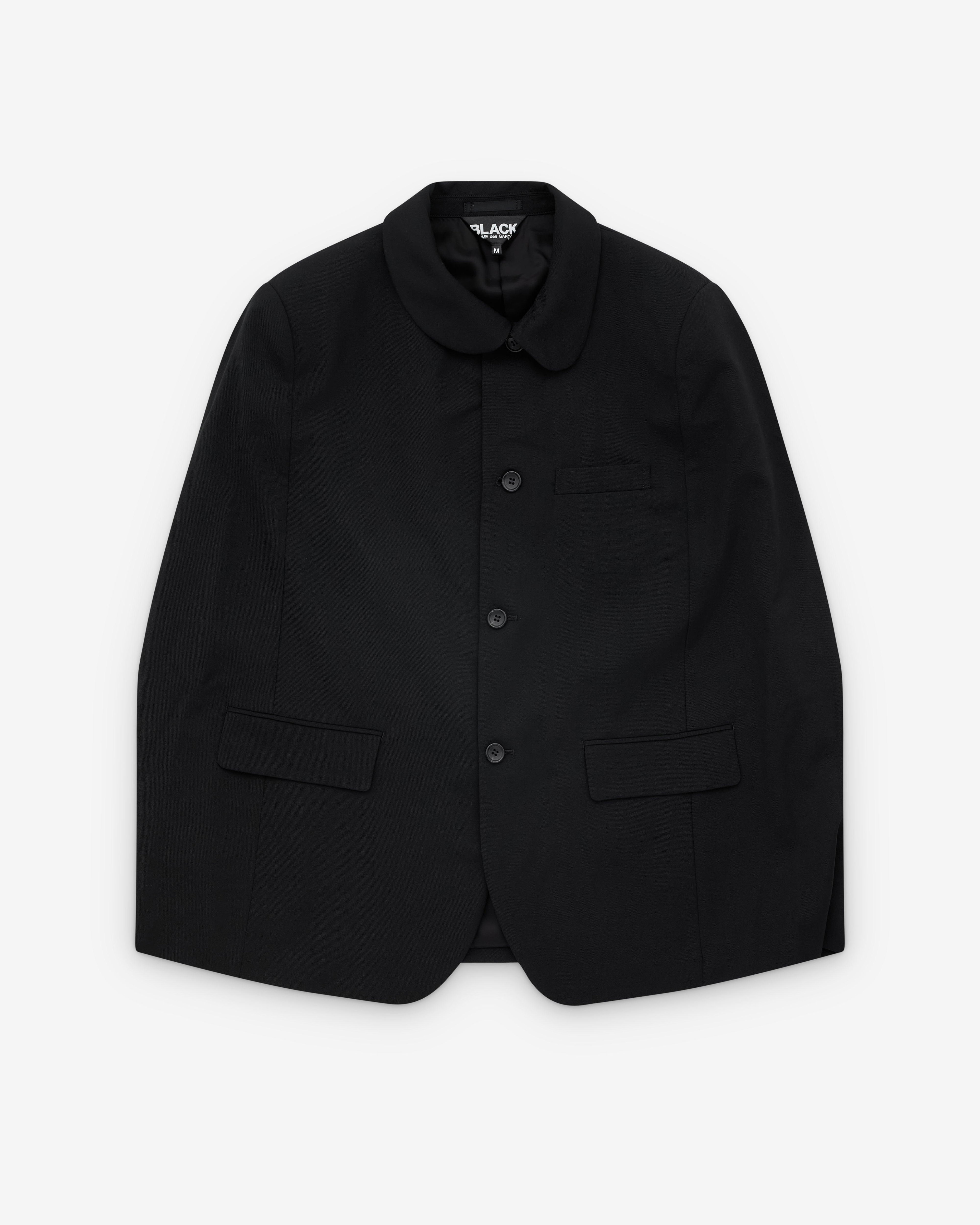 Black Comme des Garçons - Round Collar Cape - (Black) by COMME DES GARCONS