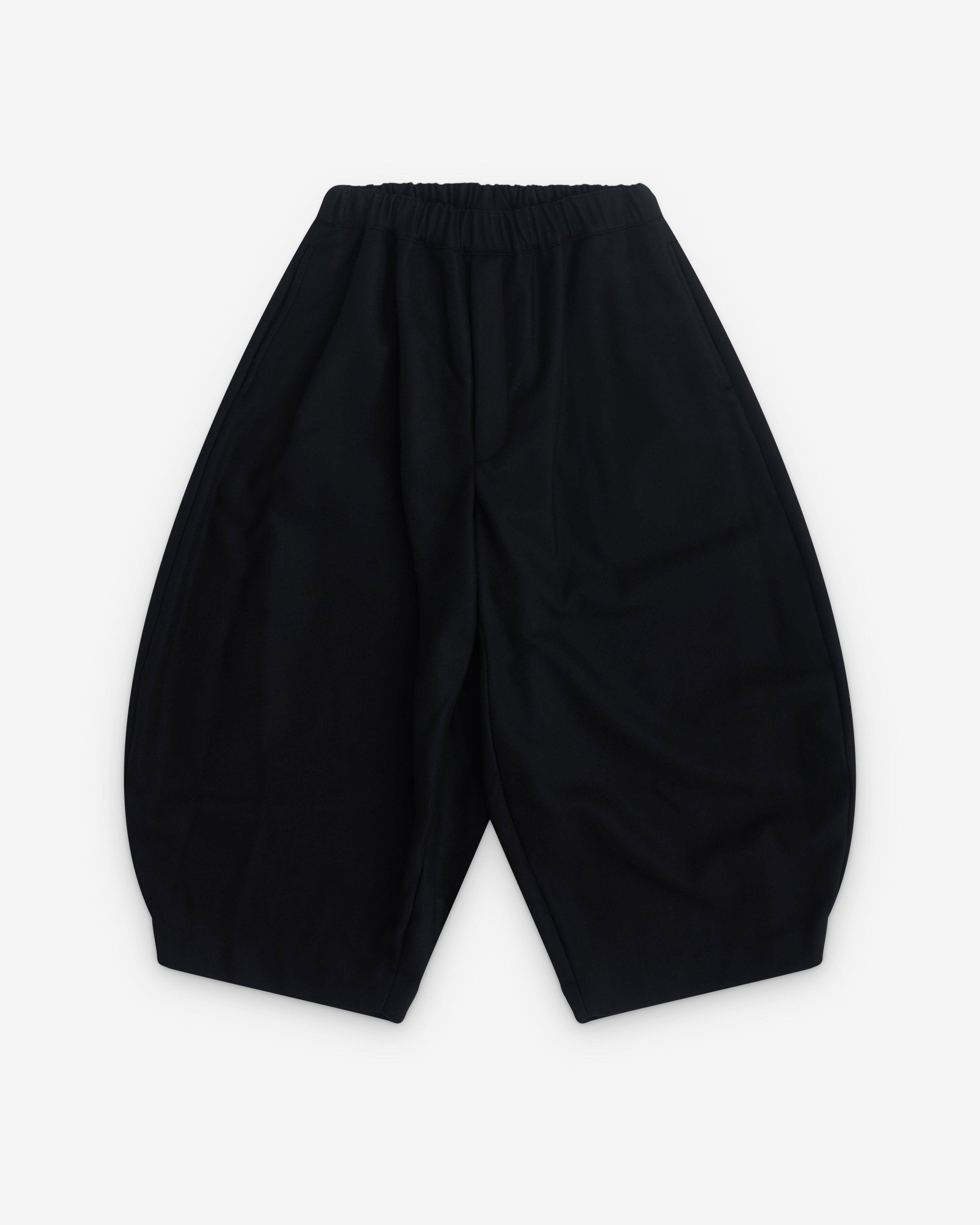 Black Comme des Garçons - Wide Leg Cropped Trousers - (Black) by COMME DES GARCONS