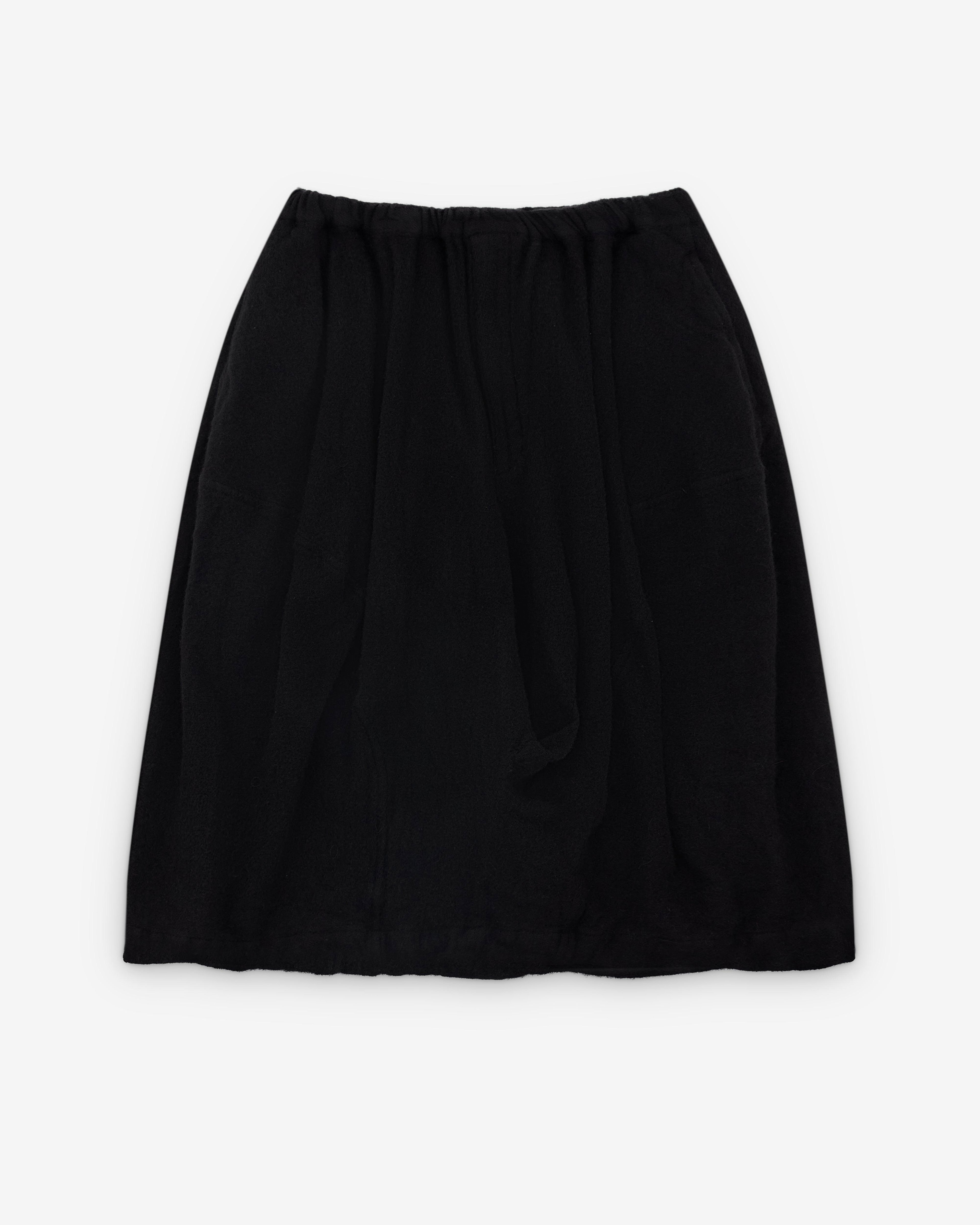Black Comme des Garçons -  Wool A-Line Skirt - (Black) by COMME DES GARCONS