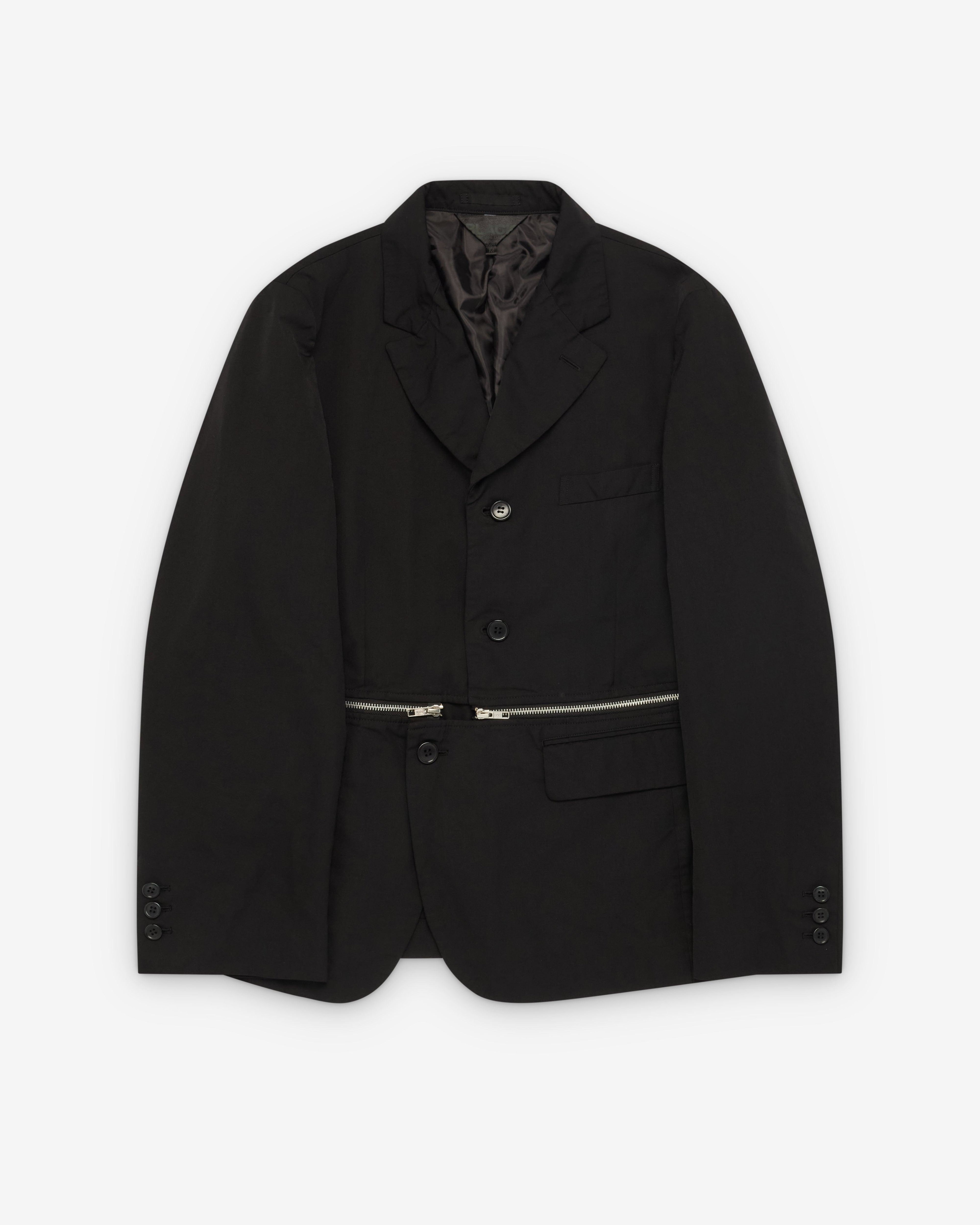 Black Comme des Garçons - Zip Blazer - (Black) by COMME DES GARCONS