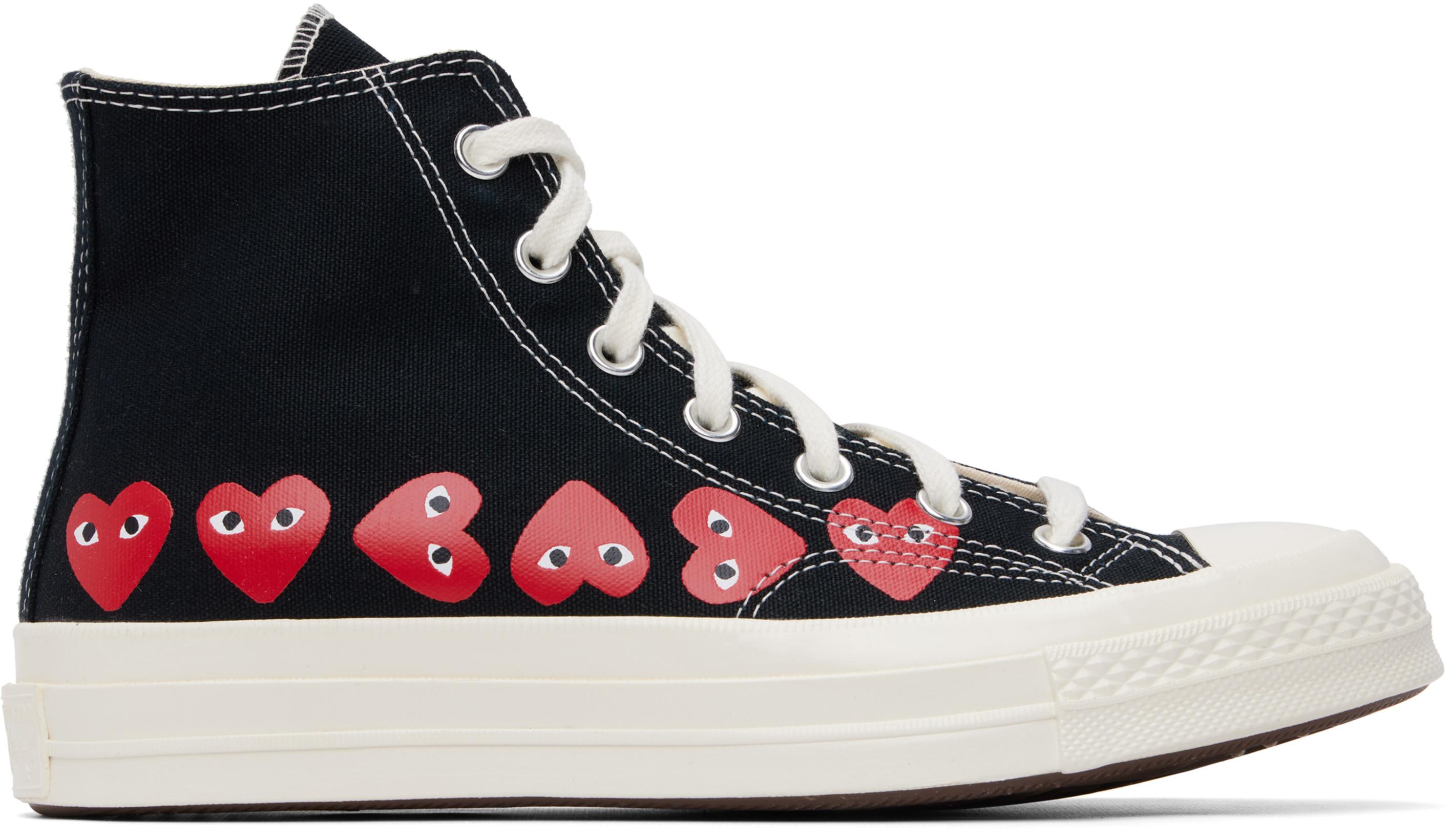 Black Converse Edition Chuck 70 Multi Heart Sneakers by COMME DES GARCONS