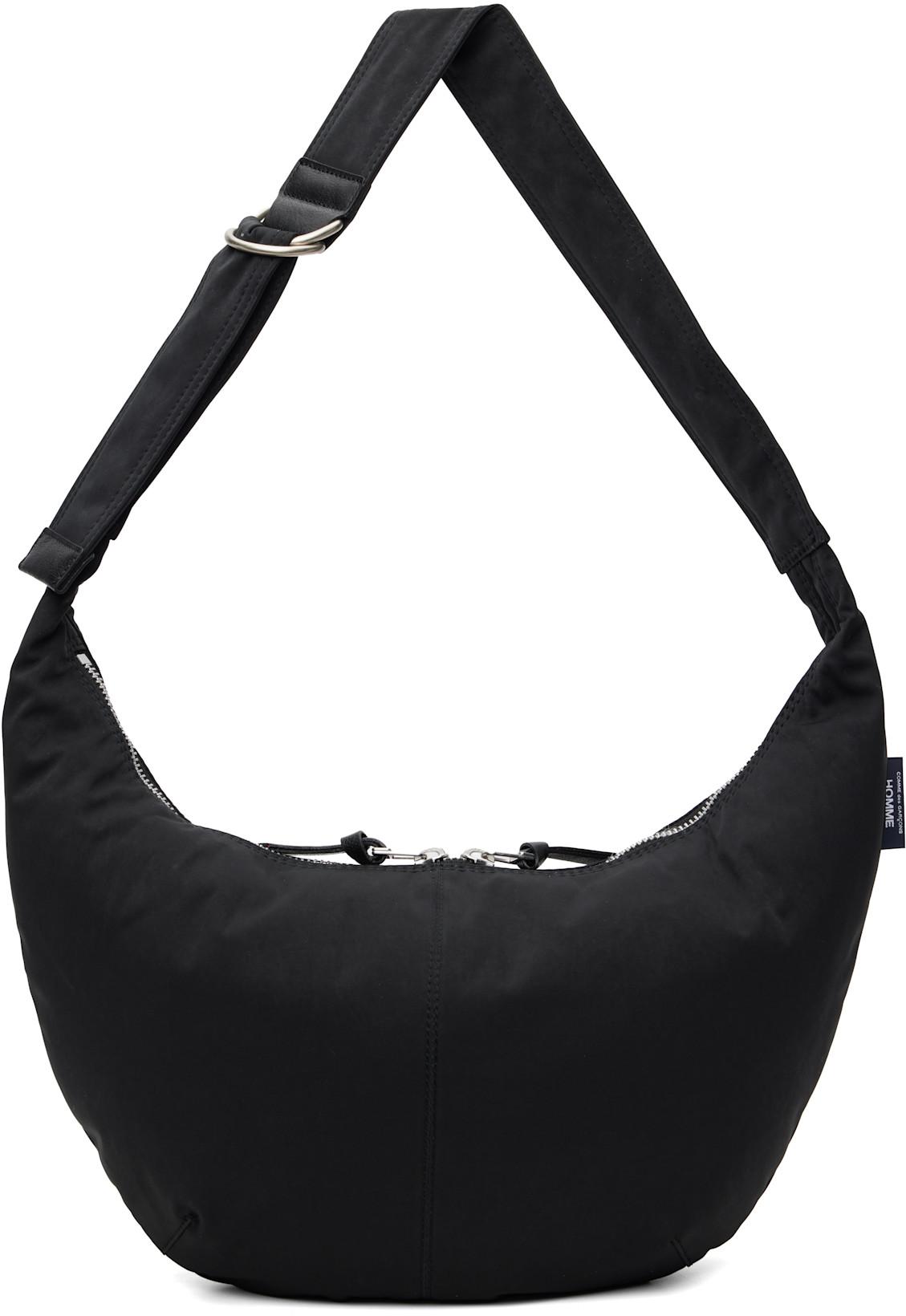 Black Cotton Nylon Double Tweel Bag by COMME DES GARCONS Black Cotton Nylon Double Tweel Bag by COMME DES GARCONS