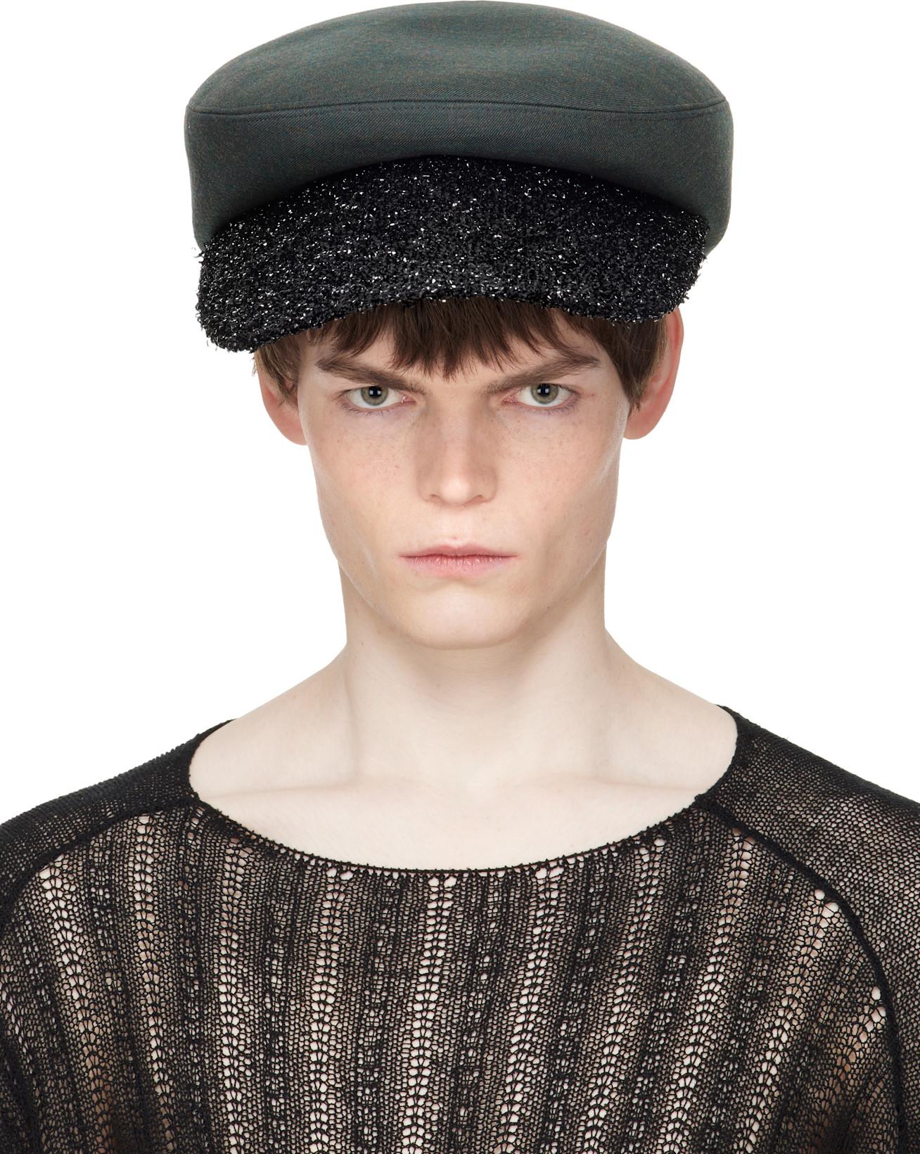 Black Hizume Edition Twill Cap by COMME DES GARCONS